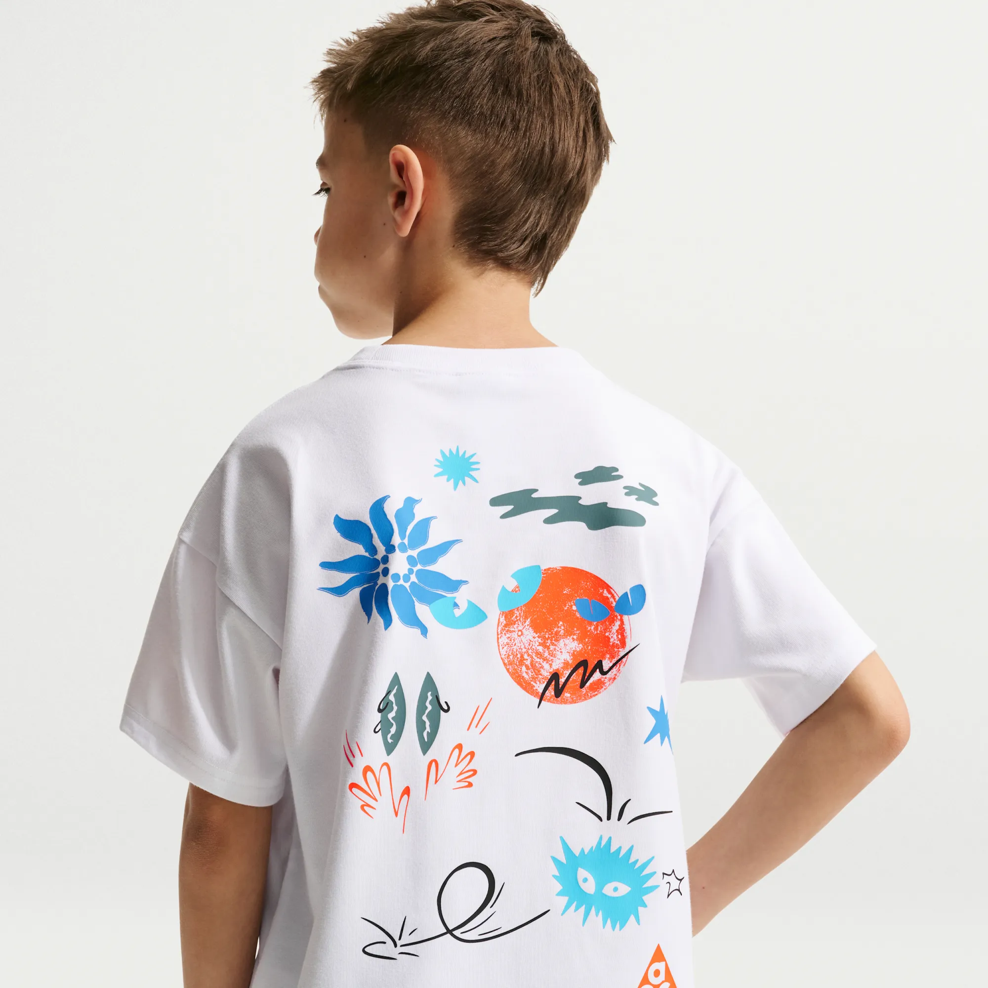 Nike ACG Older Kids' Max90 T-Shirt - White - Polyester/Cotton