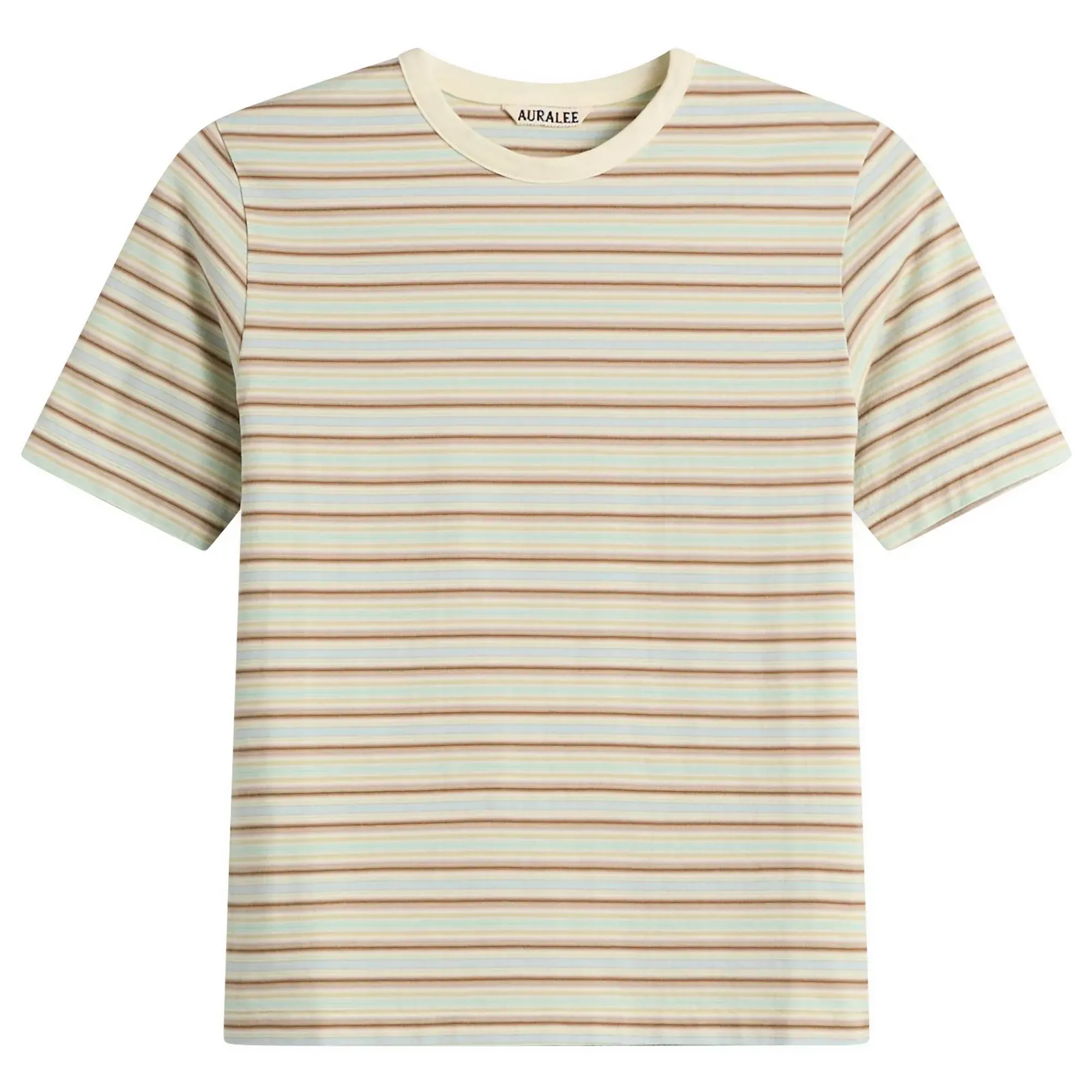 Auralee Women's Gradient Stripe T-Shirt Fade Mint Stripe