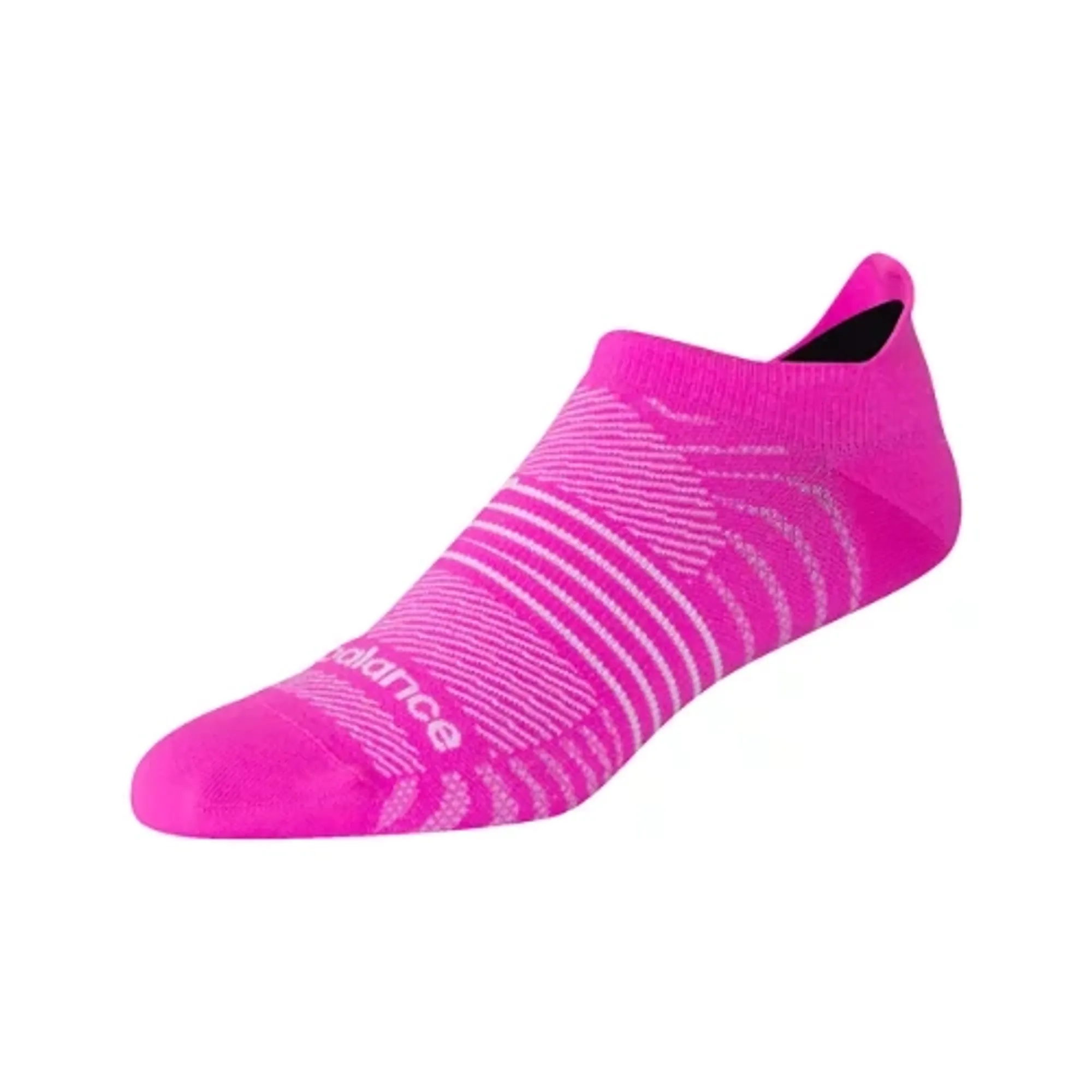 New Balance Unisex Pro Run Tab Socks 1 Pair in Pink/White Nylon