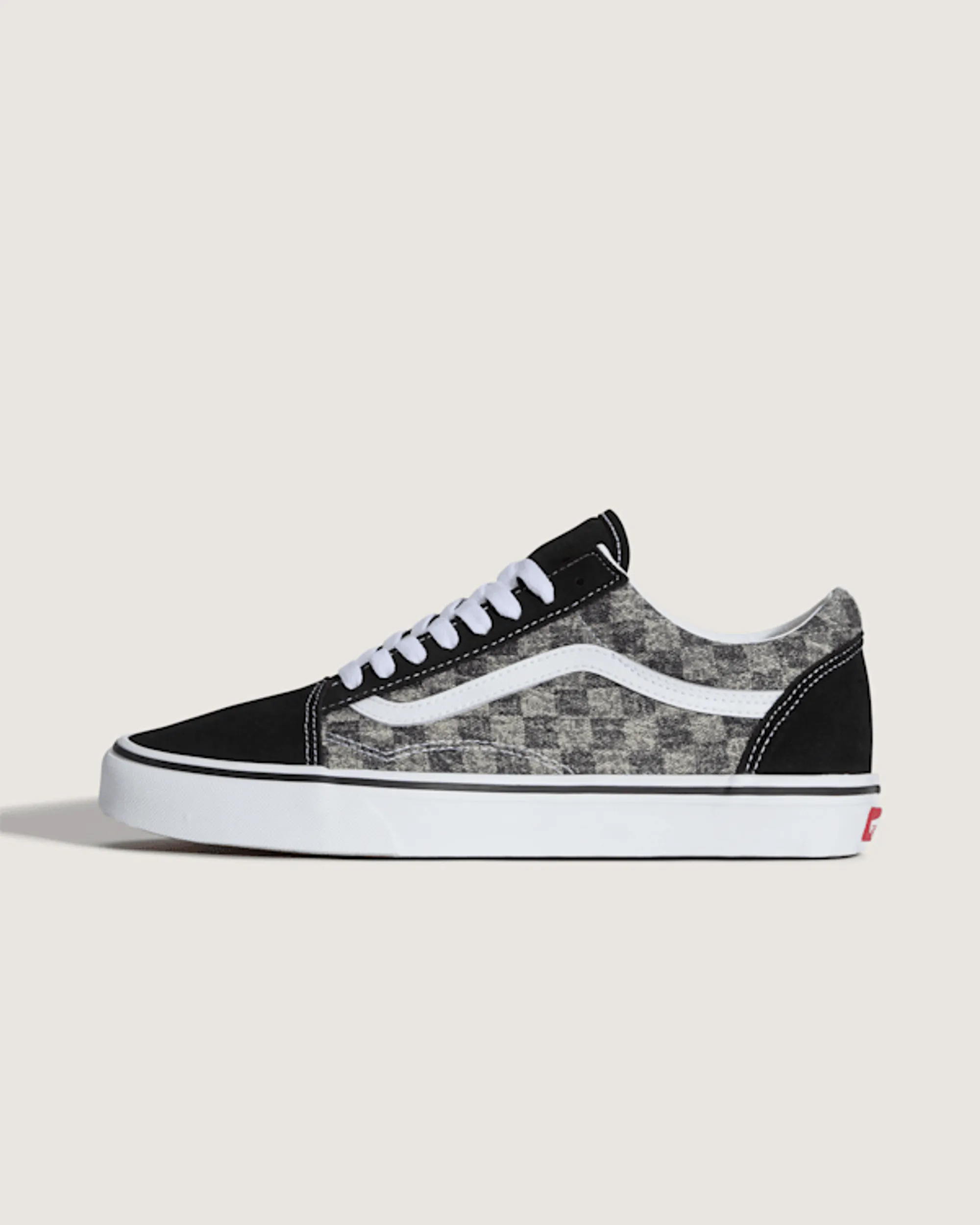 Vans - Old Skool Denim Checkerboard Shoes, Man, Black