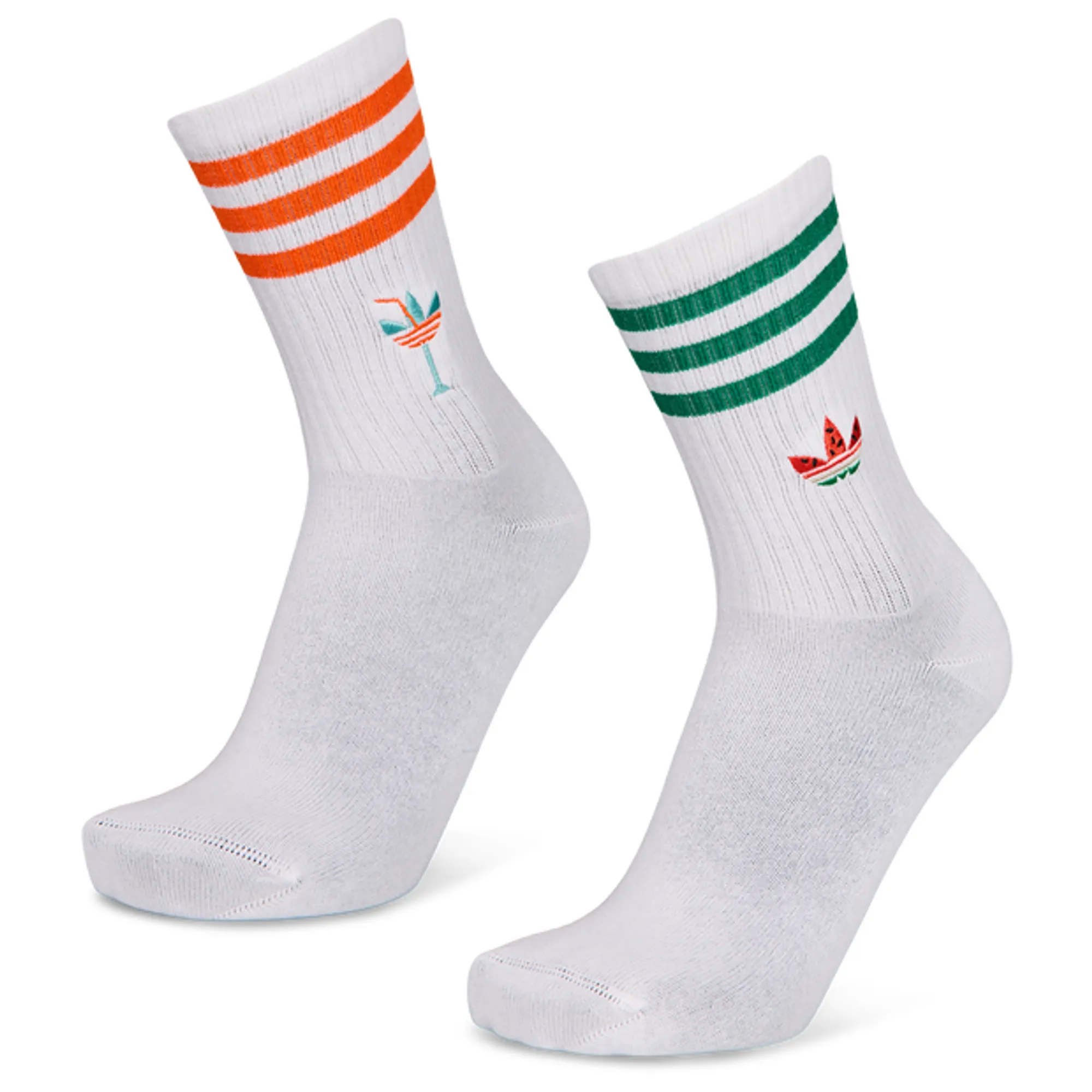 Adidas Coastal Club Mid Cut Crew 2 Pack Unisex Socks - White