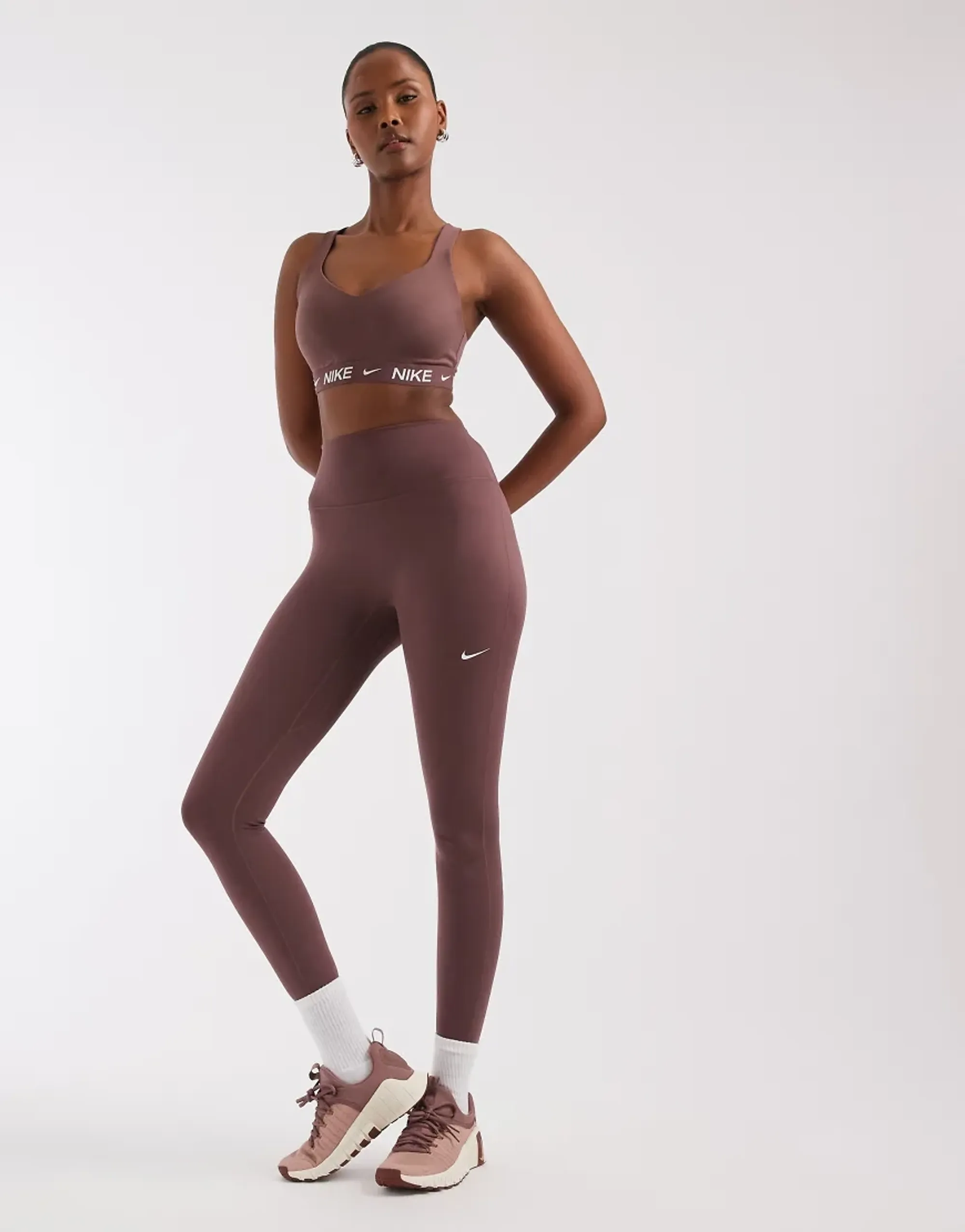 Nike Training One Leggings - Brown - Womens