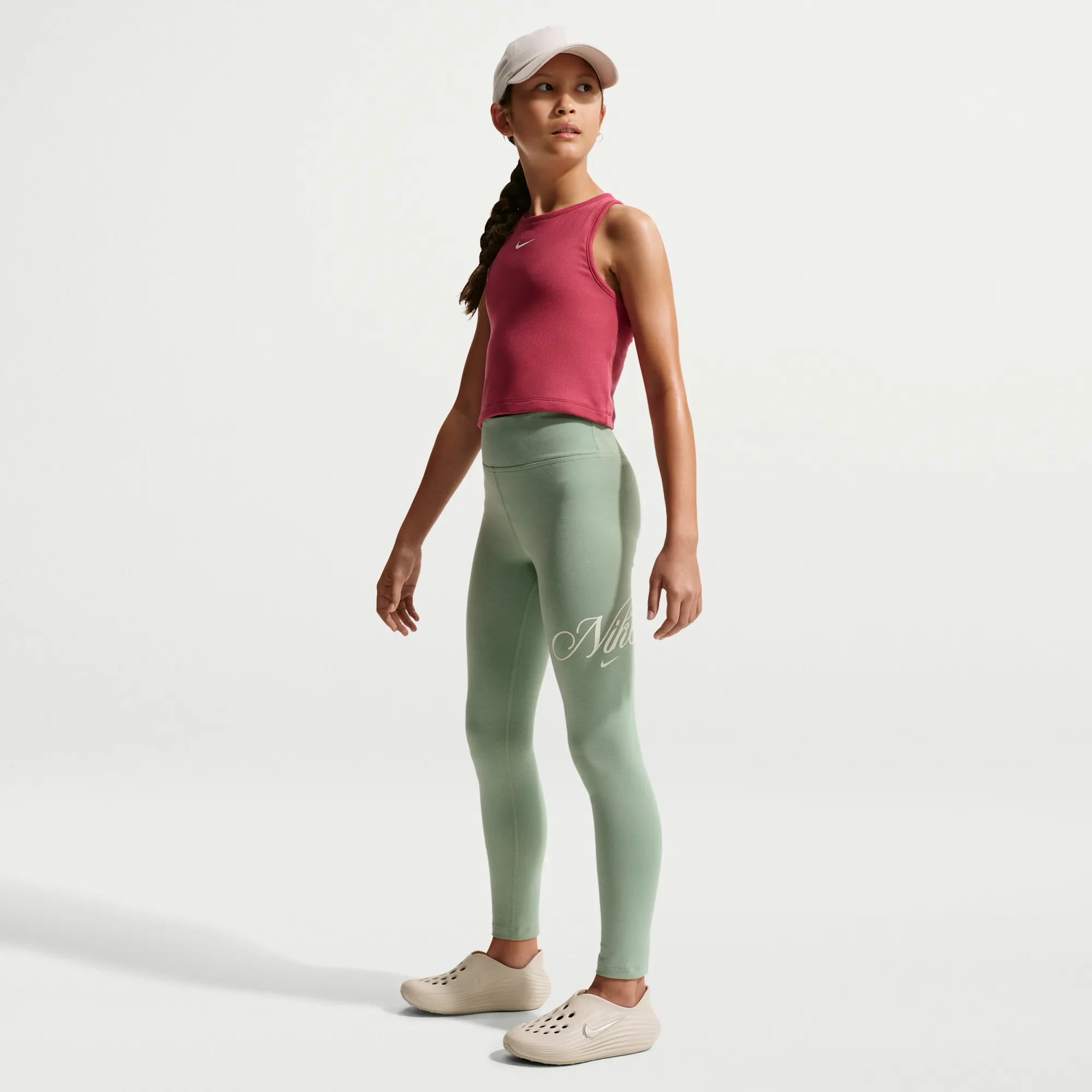 Nike Classic High-Waisted Graphic Leggings - Green