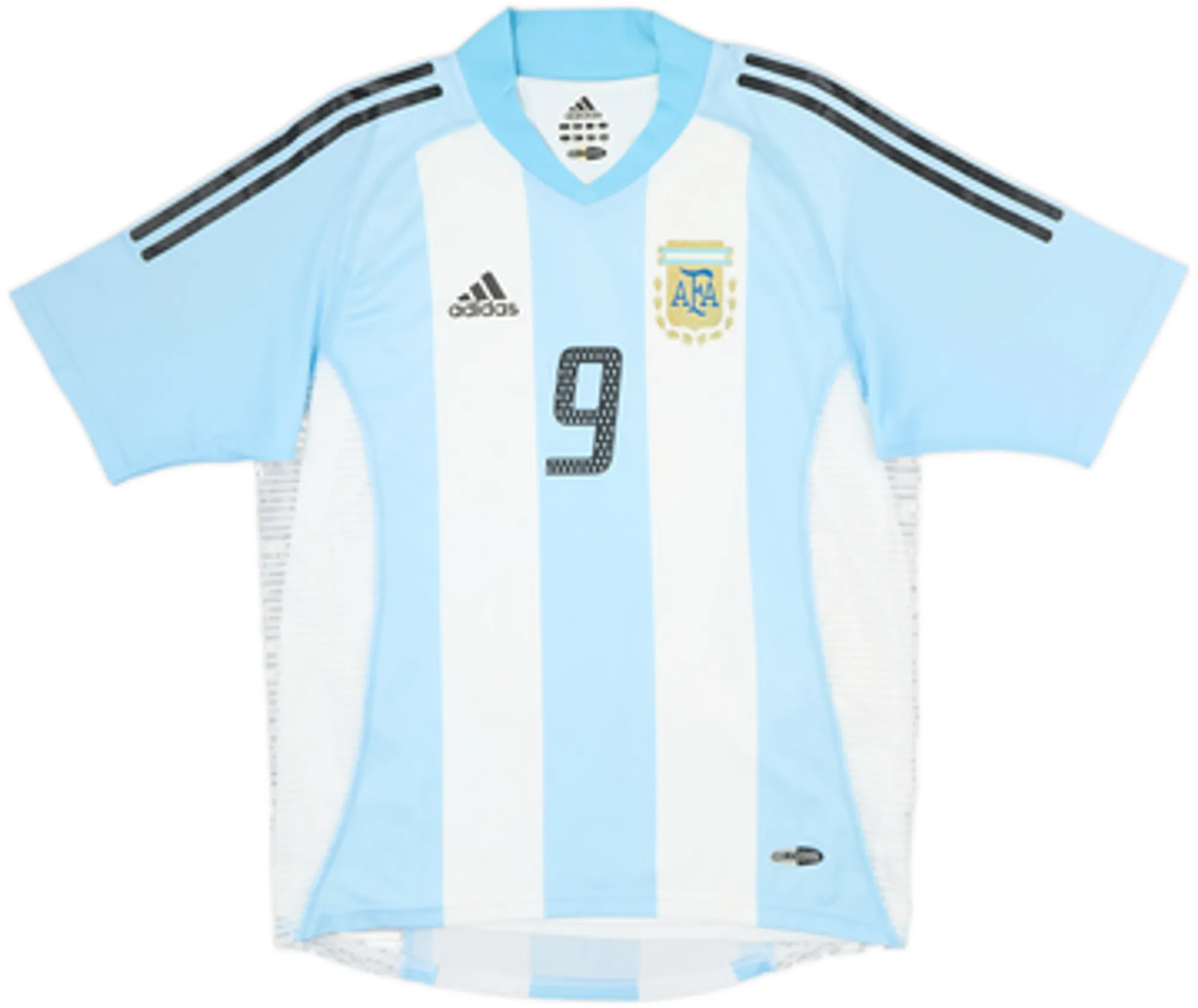 2002-04 Argentina Player Issue Home Shirt Batistuta #9 - 6/10 - (S)