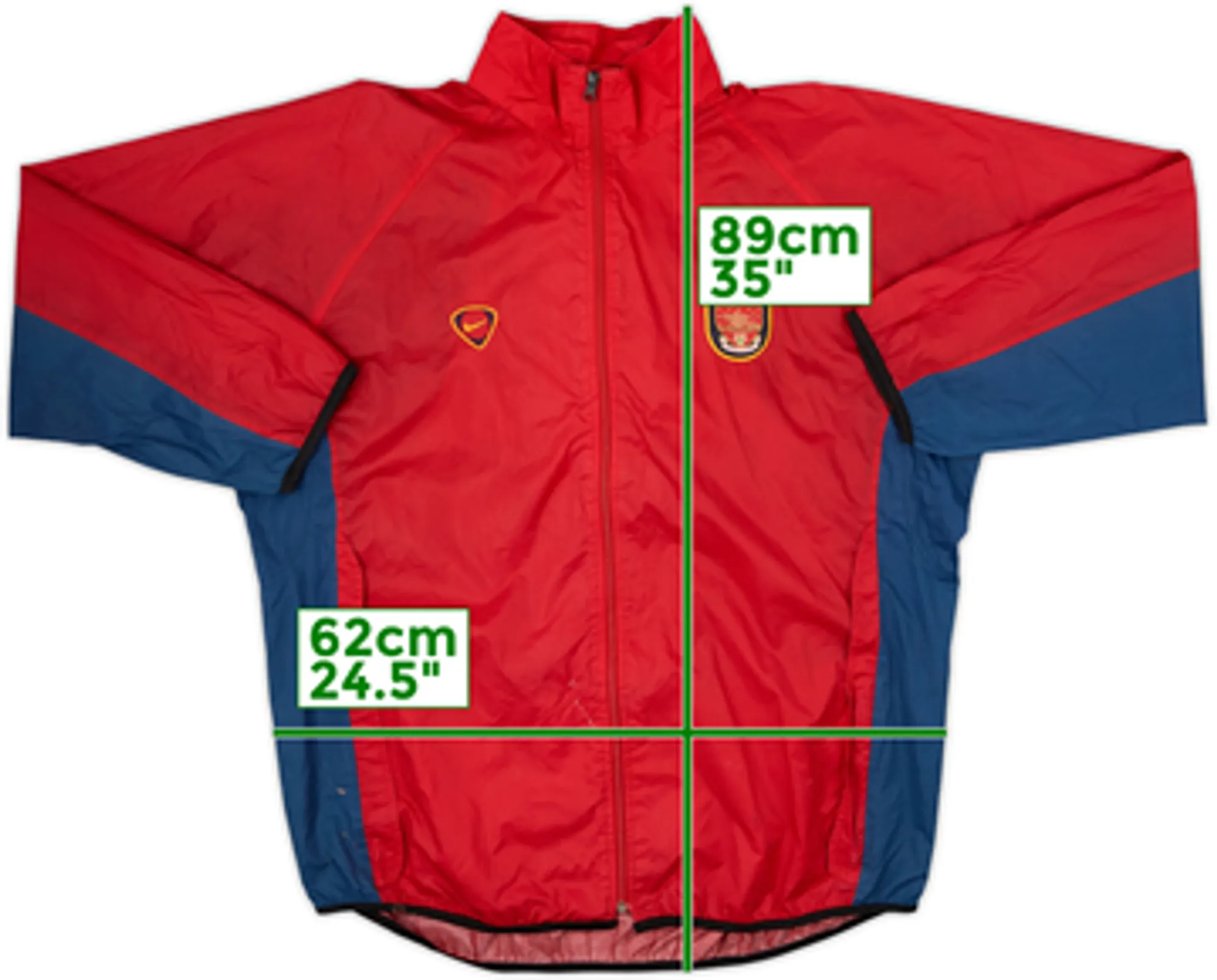 2000-01 Arsenal Nike Hooded Rain Jacket - 6/10 - (XL)