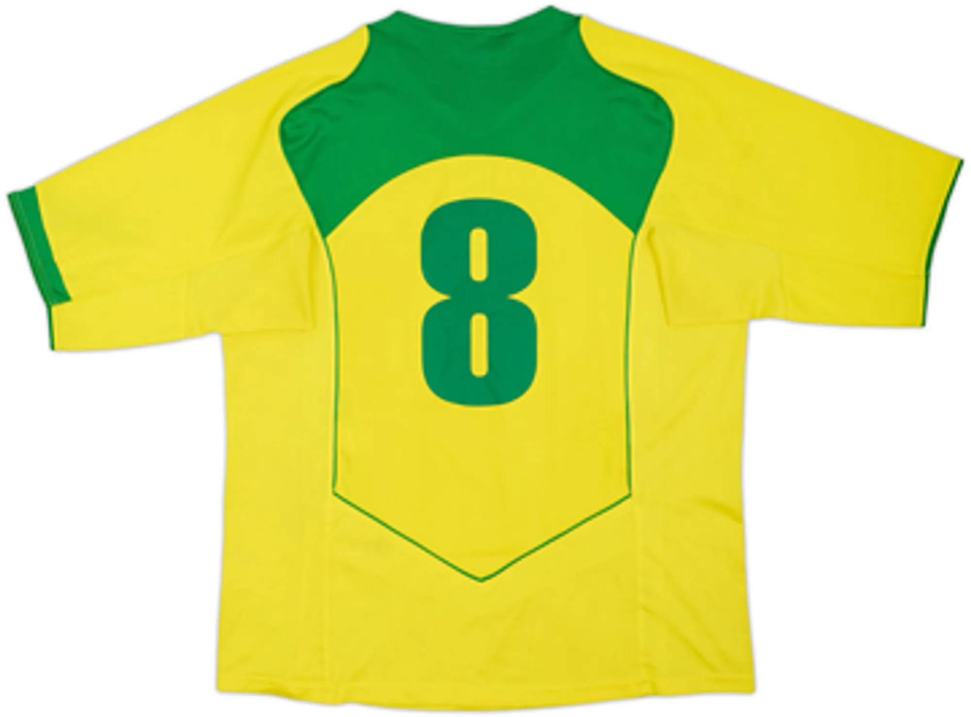 2004-06 Brazil Home Shirt #8 - 8/10 - (L)