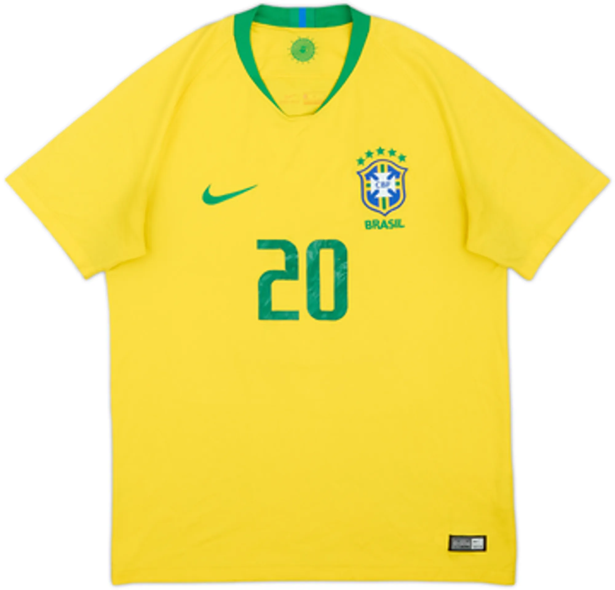2018-19 Brazil Home Shirt Firmino #20 - 5/10 - (M)