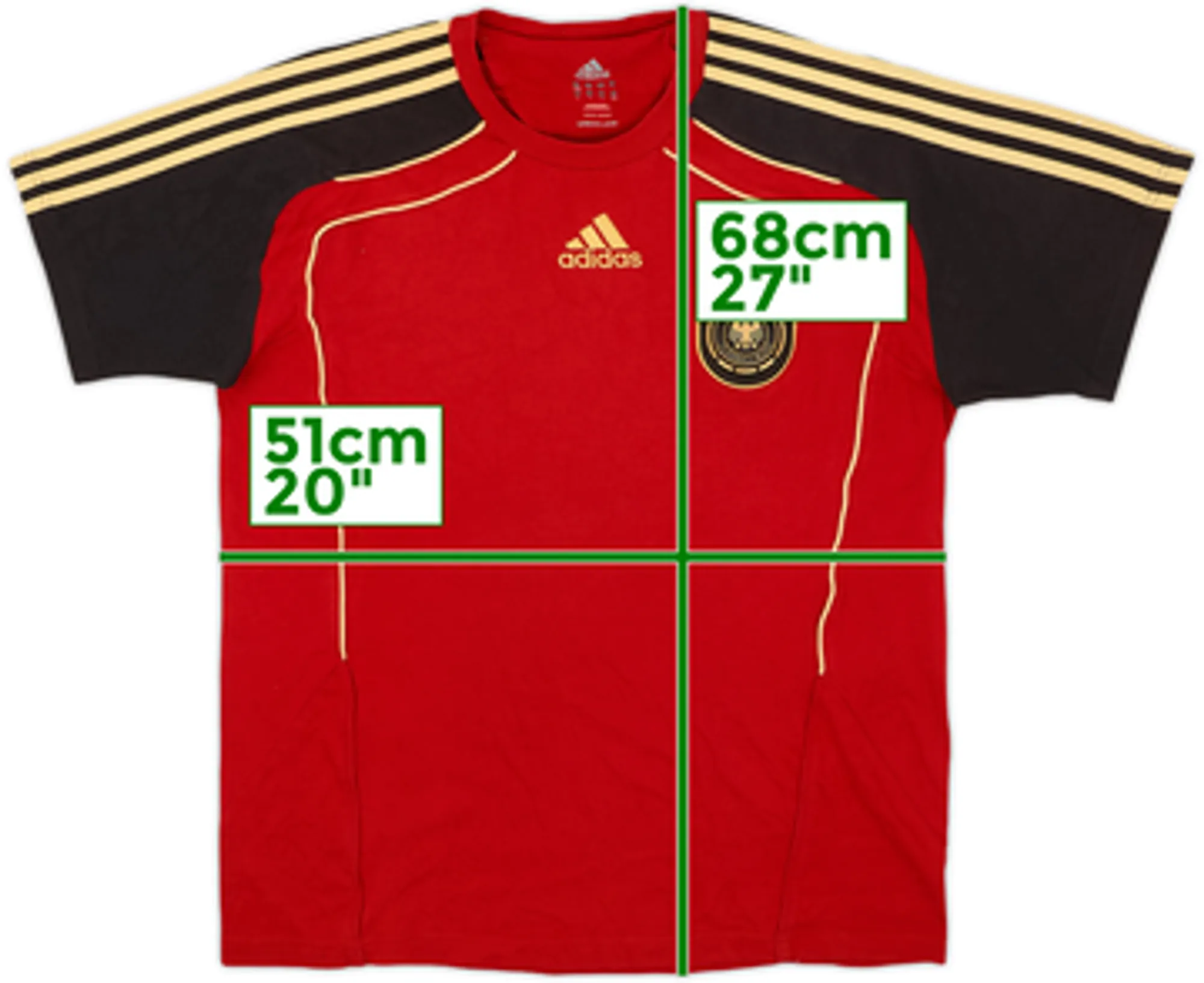 2010-11 Germany adidas Cotton Tee - 8/10 - (M/L)