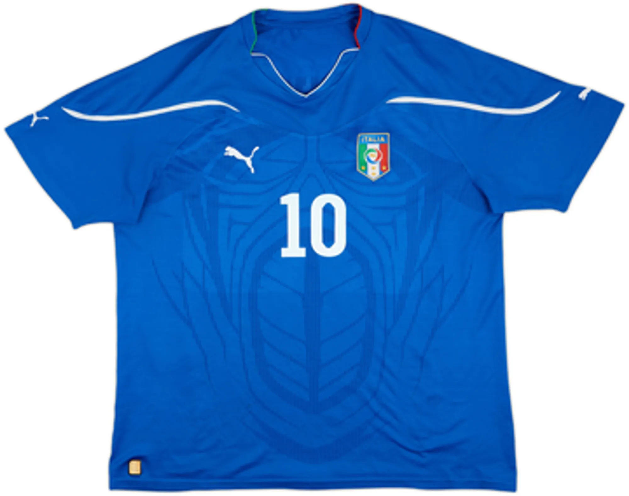2010-12 Italy Home Shirt Totti #10 - 7/10 - (XXL)