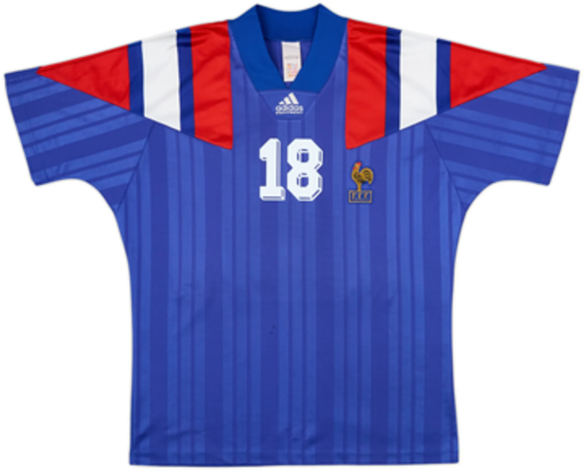 1992-94 France Home Shirt Cantona #18 - 6/10 - (L/XL)