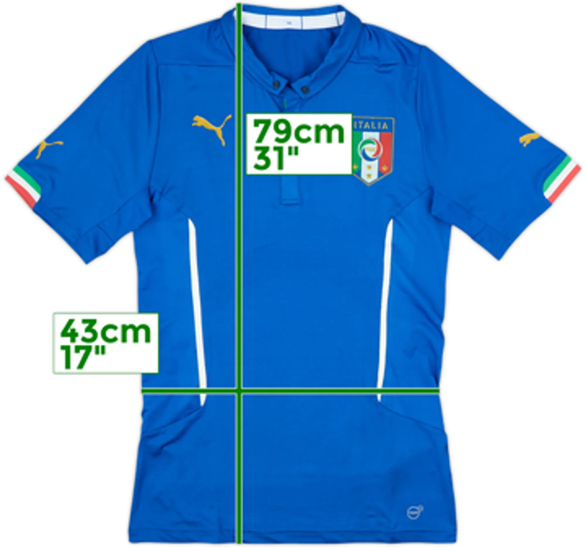 2014-15 Italy Player Issue (ACTV Fit) Home Shirt - 10/10 - (XXL)