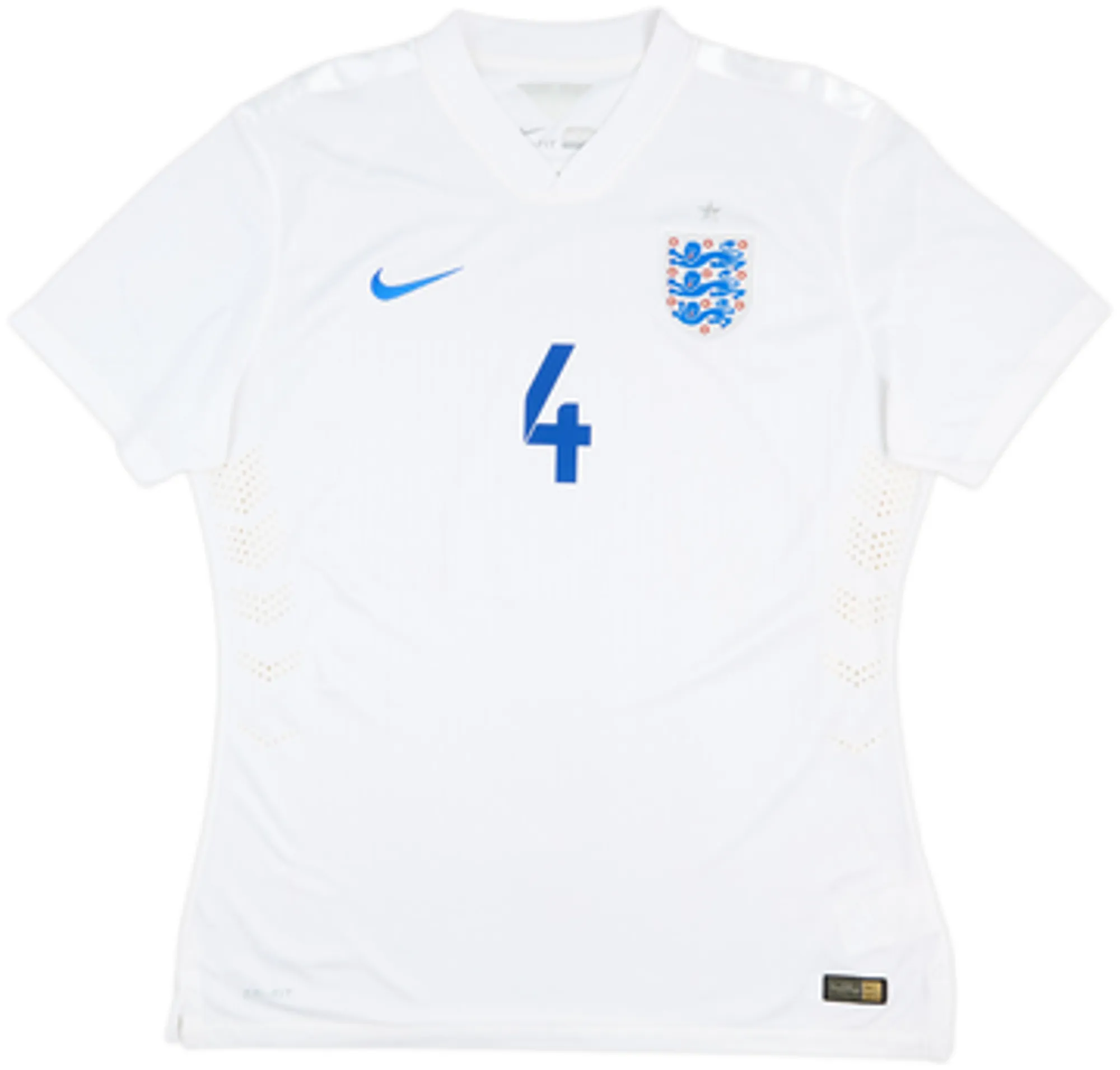 2014-15 England Player Issue Home Shirt Gerrard #4 - 9/10 - (XL)