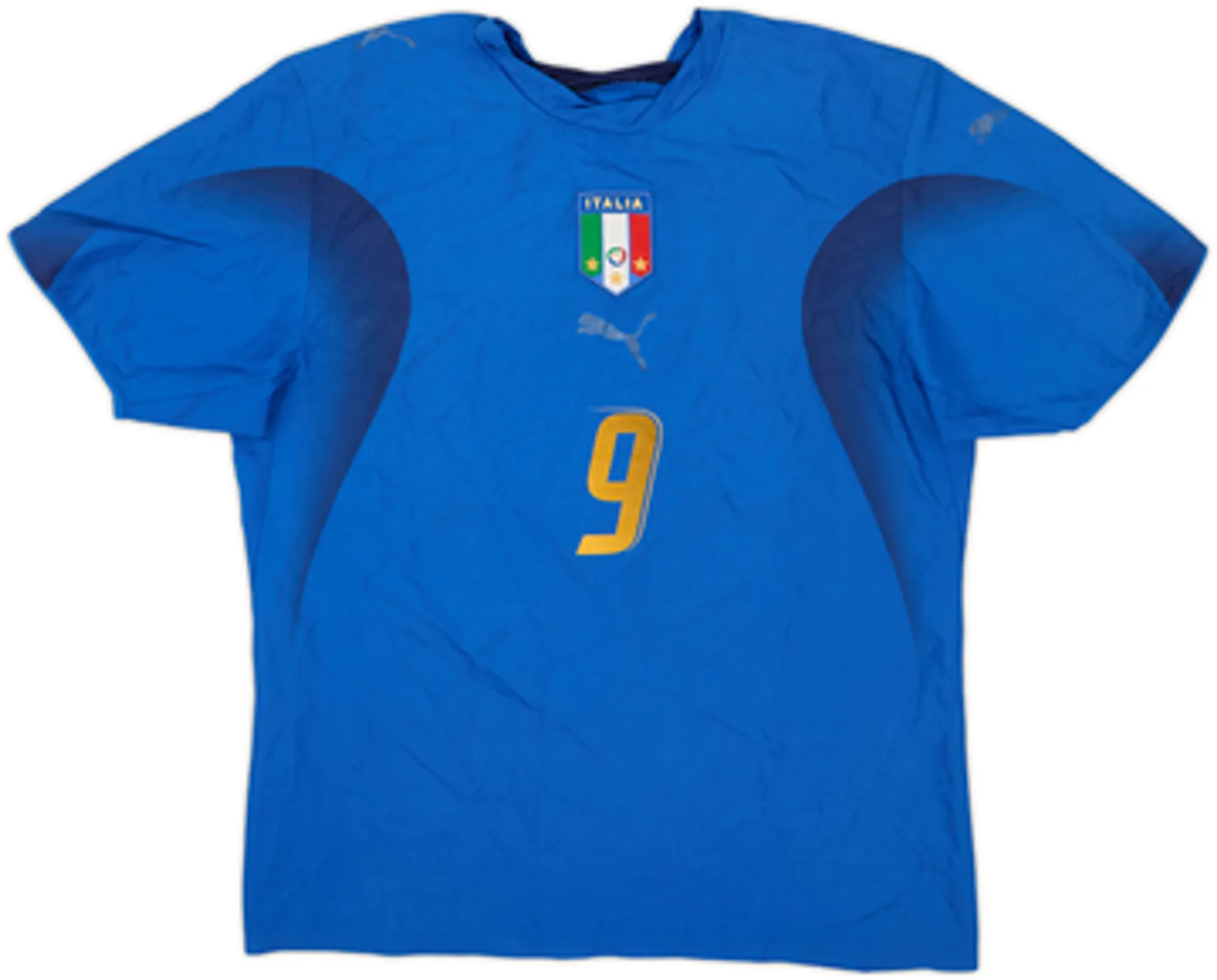 2006 Italy Home Shirt Toni #9 - 4/10 - (L)