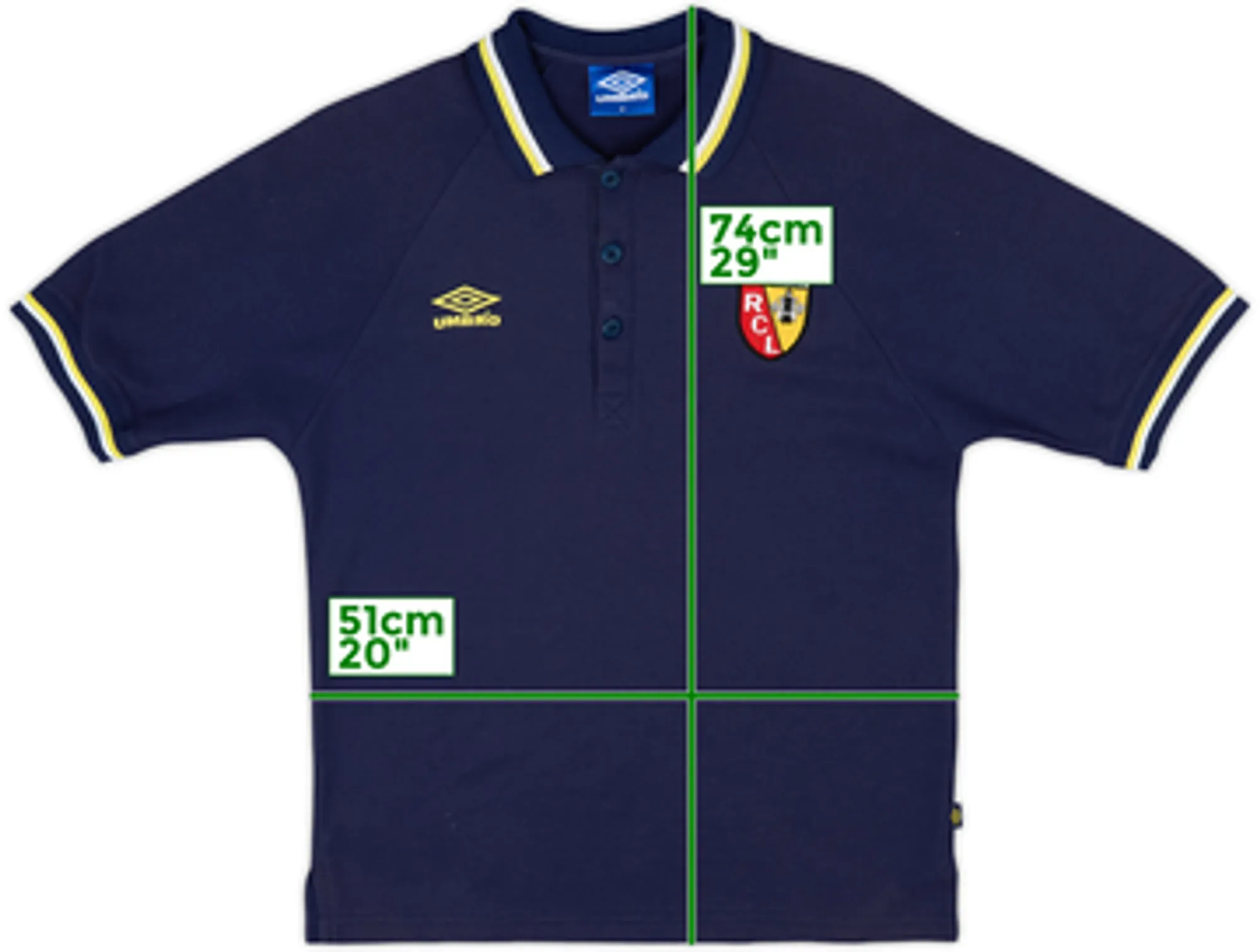 1998-99 Lens Umbro Polo Shirt - 8/10 - (M)