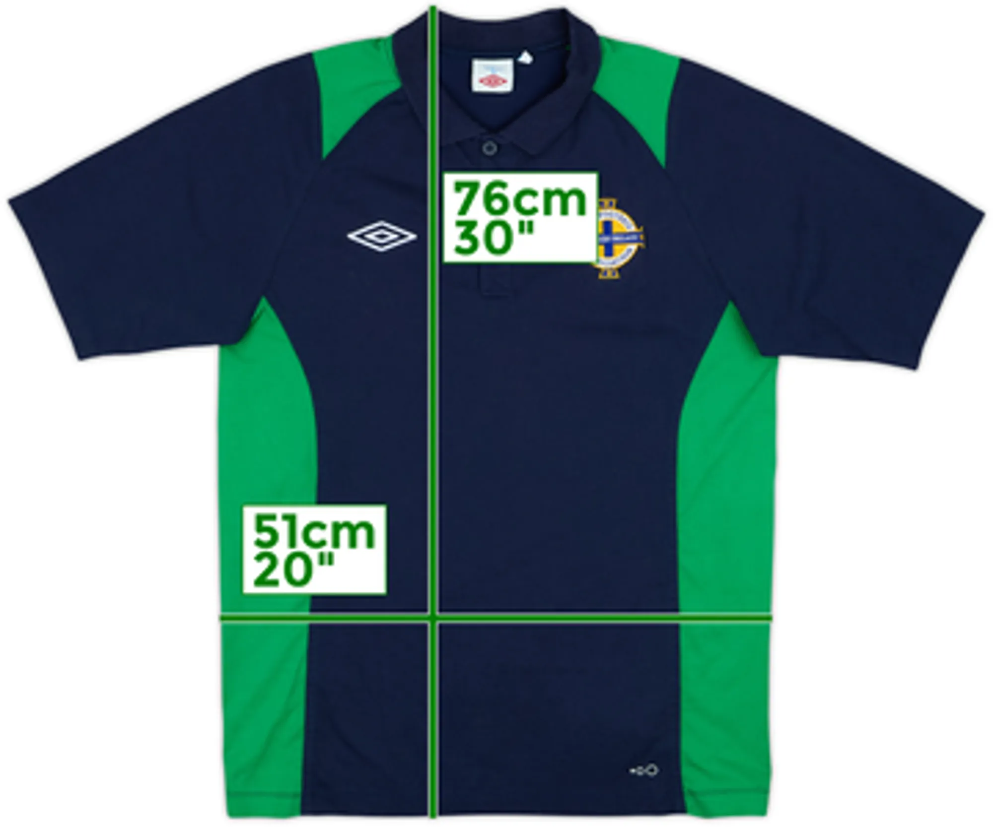 2008-09 Northern Ireland Umbro Polo Shirt - 6/10 - (L)