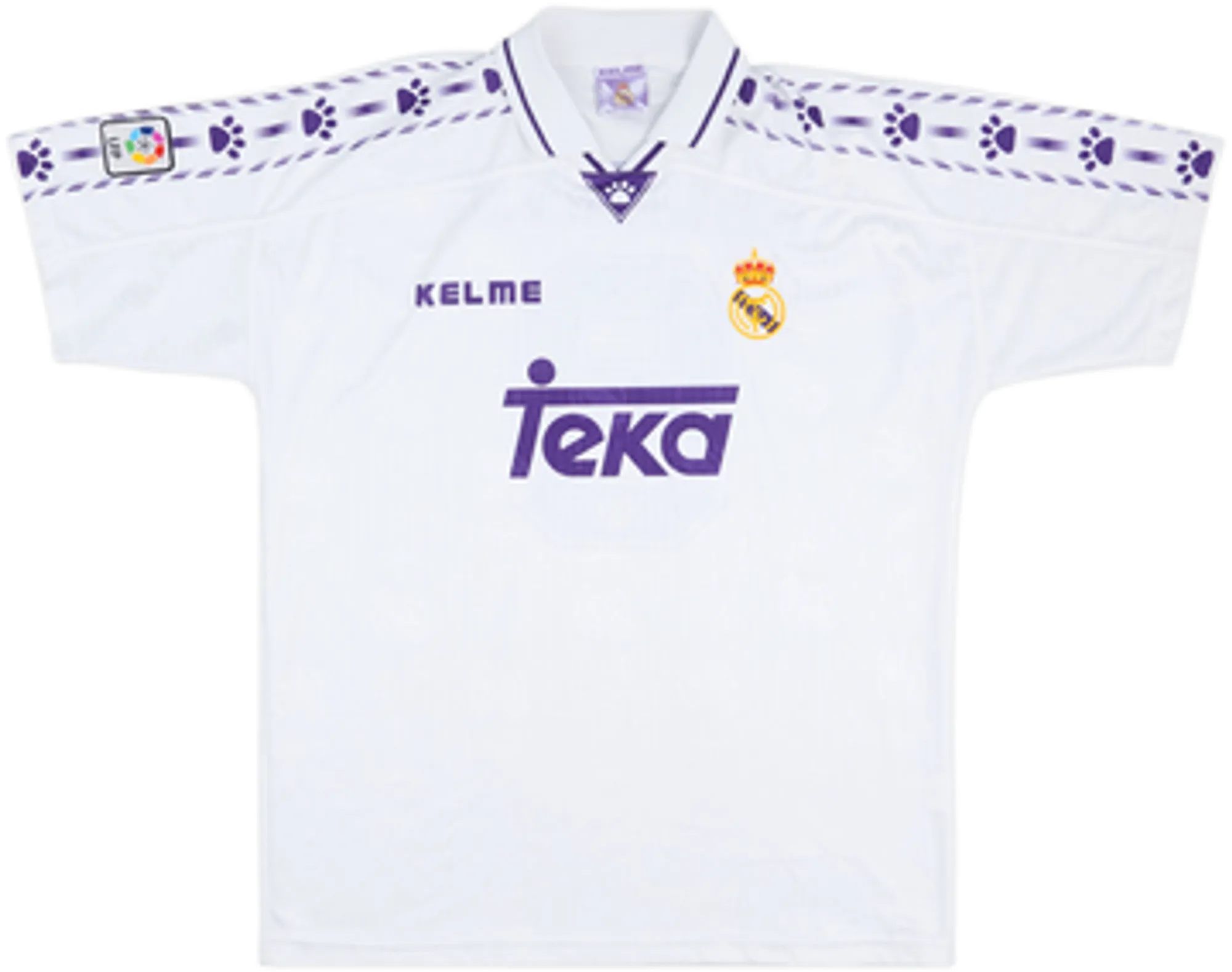 1996-97 Real Madrid Home Shirt Mijatovic #8 - 8/10 - (L)