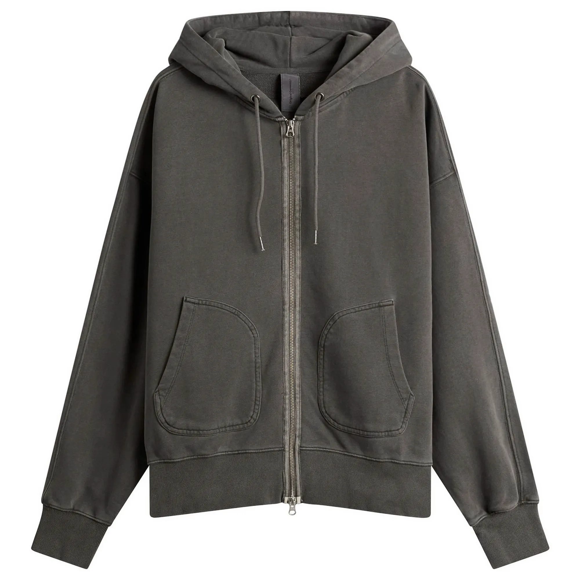 FrizmWORKS Men's OG Pigment Dyed Zip Hoodie Charcoal