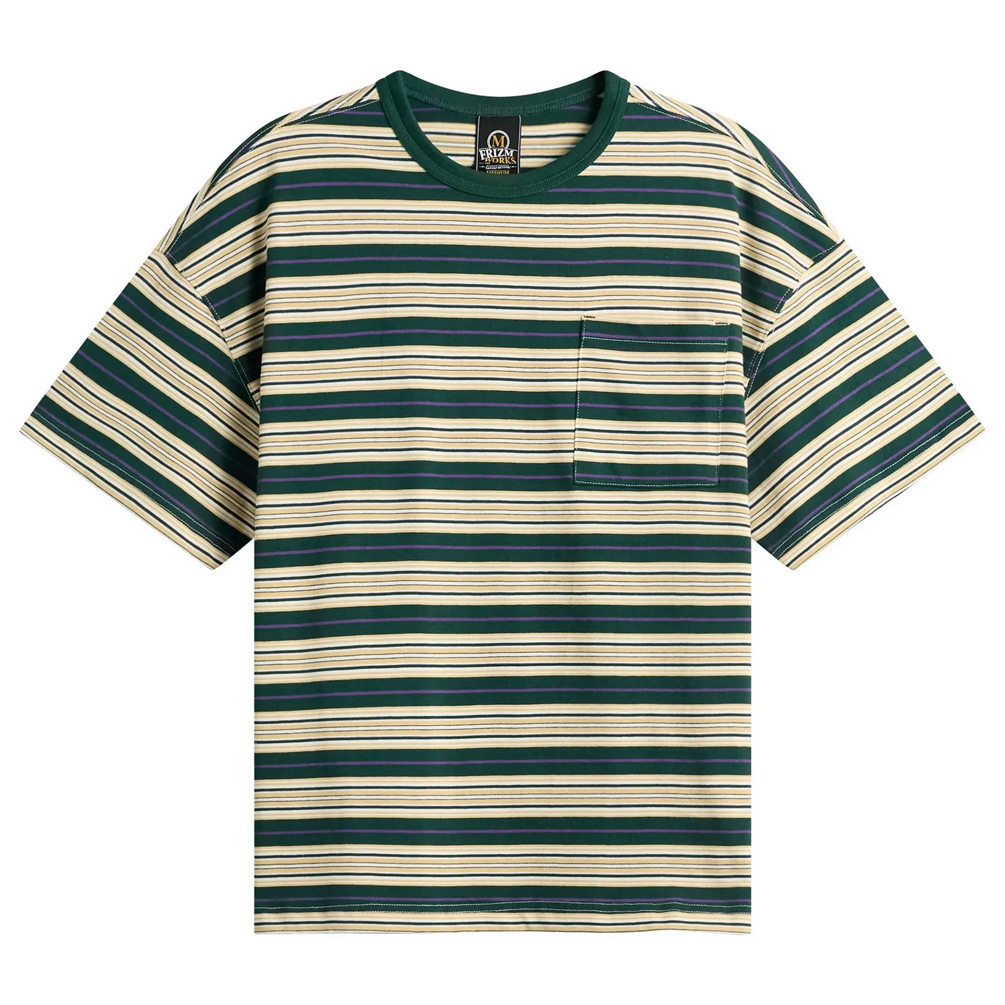 FrizmWORKS Men's Horizon Stripe T-Shirt Dark Green