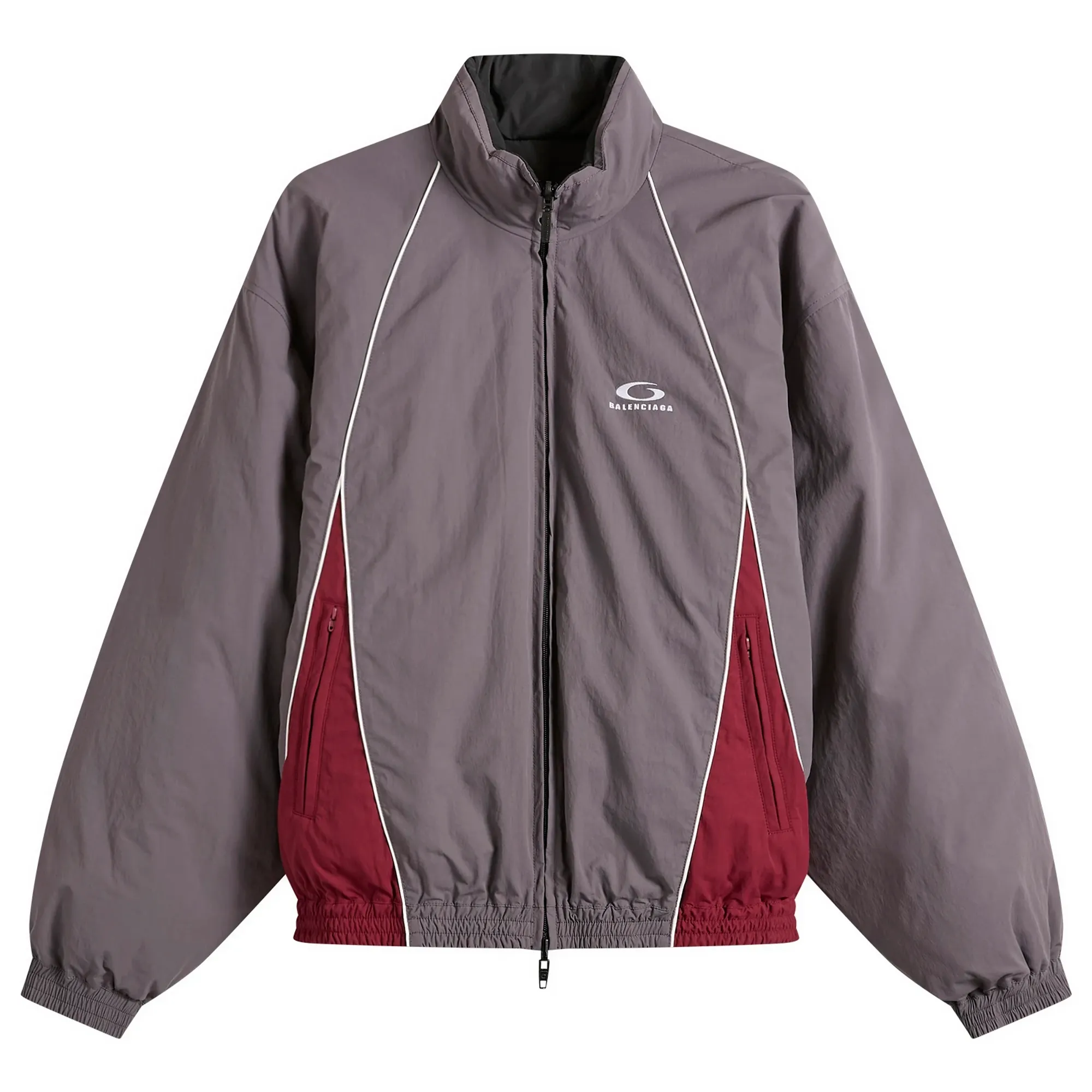 Balenciaga Men's Reversible Nylon Padded Jacket Smoky Purple