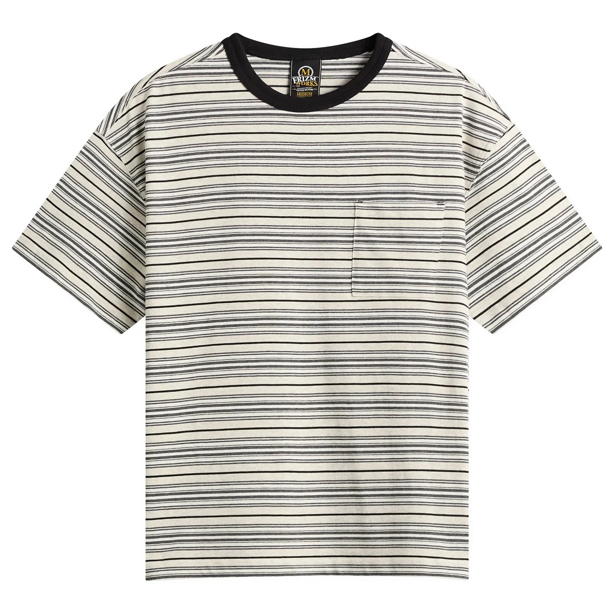 FrizmWORKS Men's Horizon Stripe T-Shirt Oatmeal