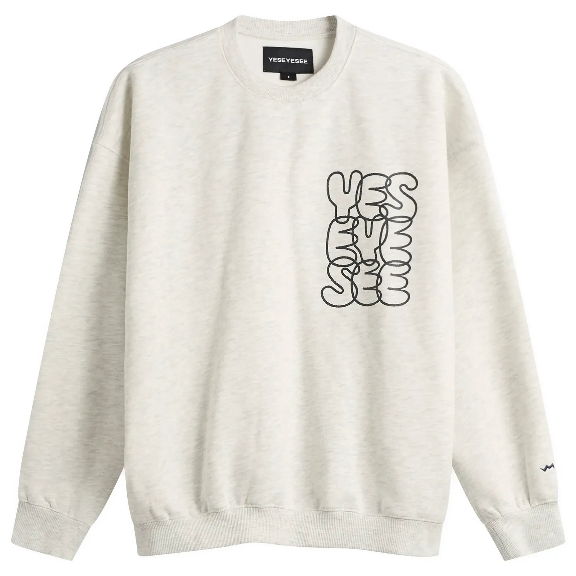 YESEYESEE Women's C-Logo Sweatshirt Light Grey