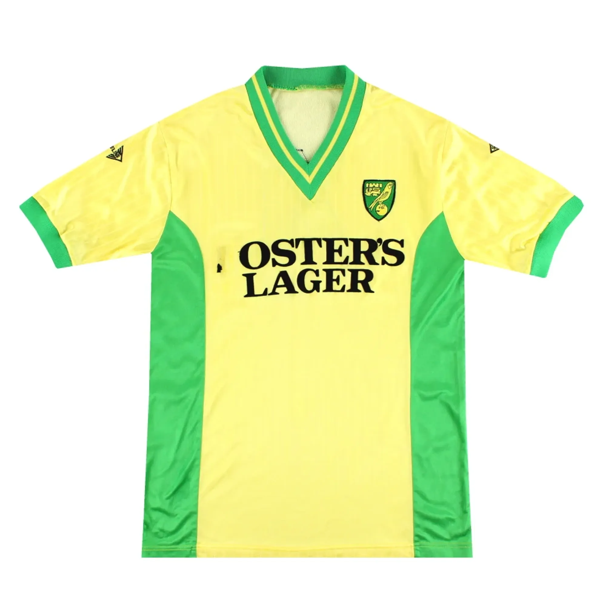 1987-89 Norwich Match Issue Home Shirt #4 - Norwich City / Good 