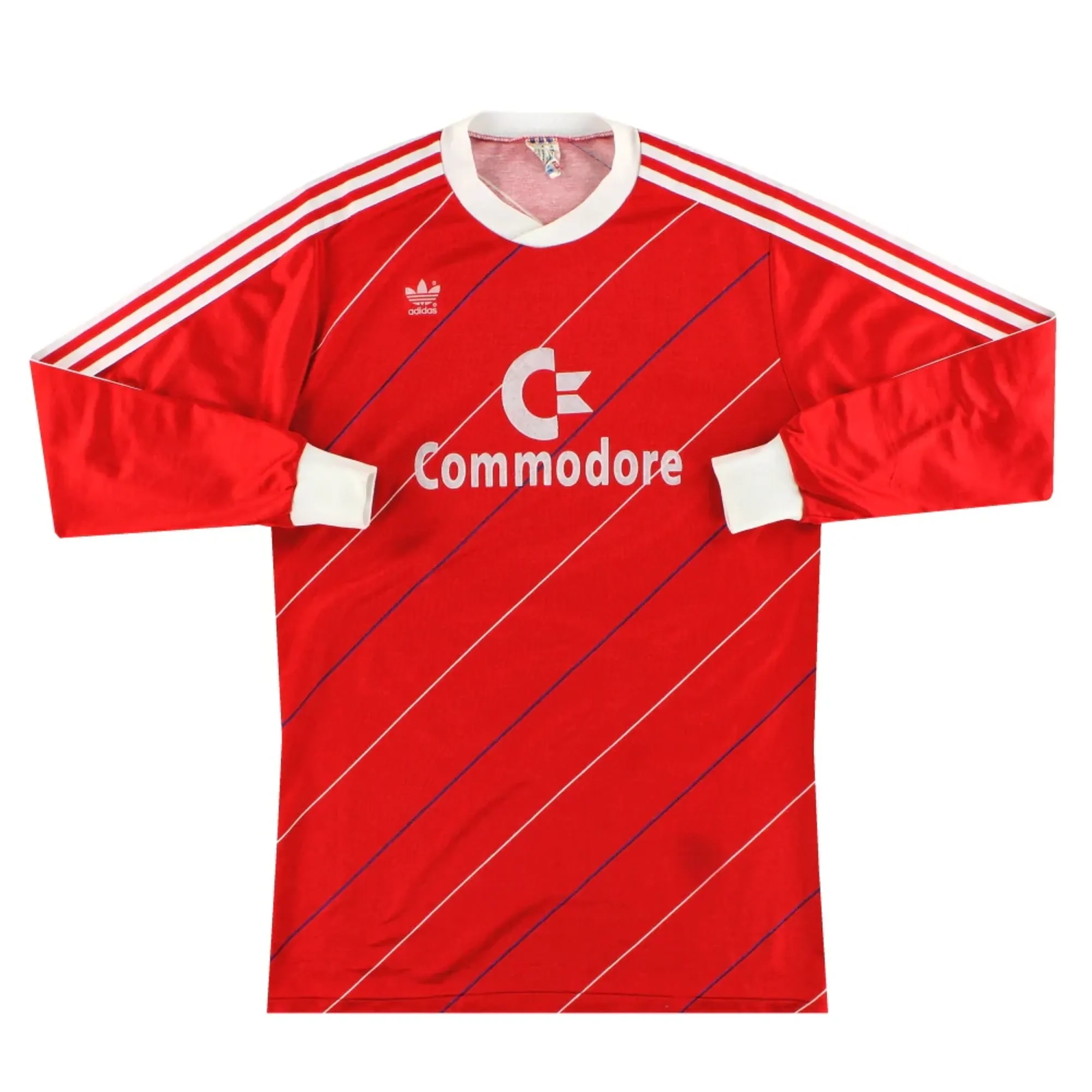 1985-86 Bayern Munich adidas Home Shirt L/S L - Bayern Munich / Excellent 