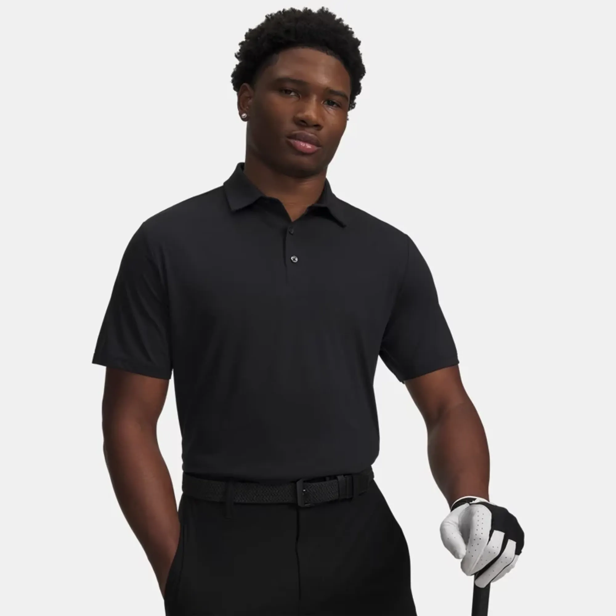 Curry ArmourDry Men's Polo Black / Black / Titanium XL