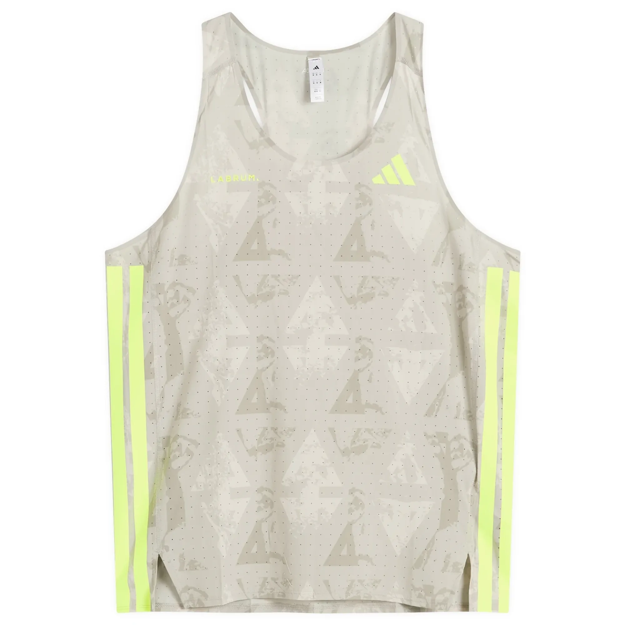 Adidas Men's x Labrum Race Singlet Sesame Yellow