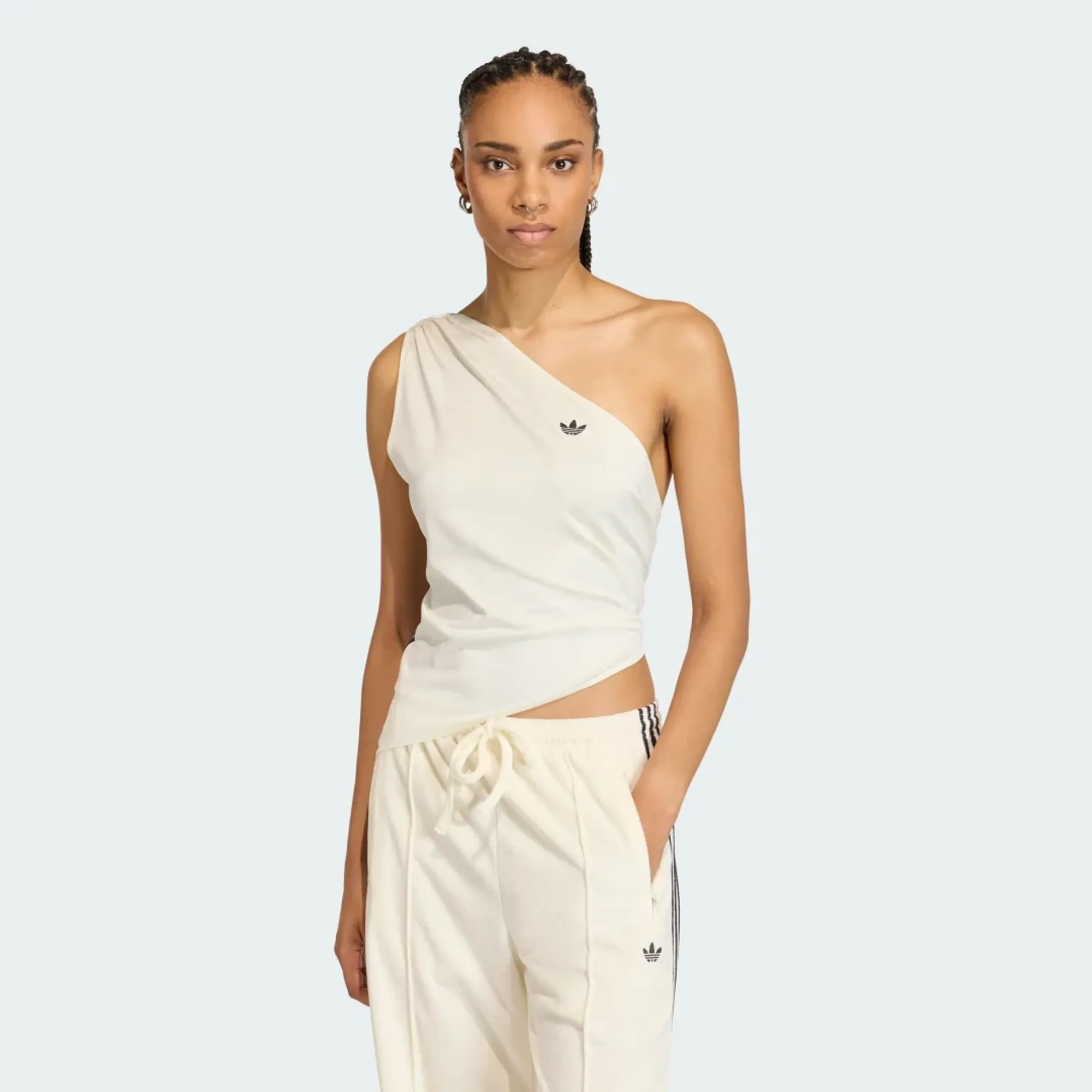 adidas ROUCHED ONE SHOULDER Long-Sleeve Top