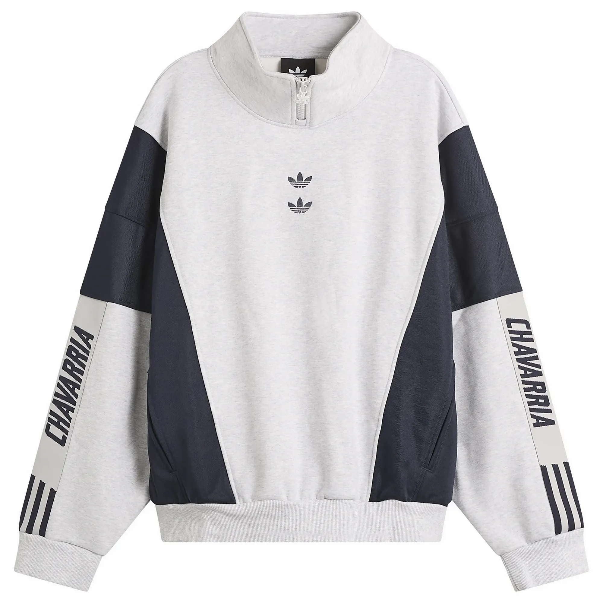 Adidas Men's x Willy Chavarria Watsonville Mock Neck Light Grey Heather/Legend Ink
