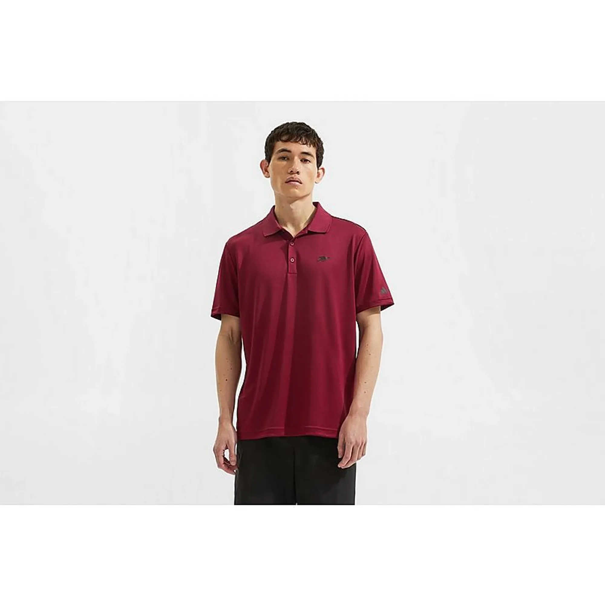 Arsenal adidas Golf Burgundy Performance Polo Shirt, Red