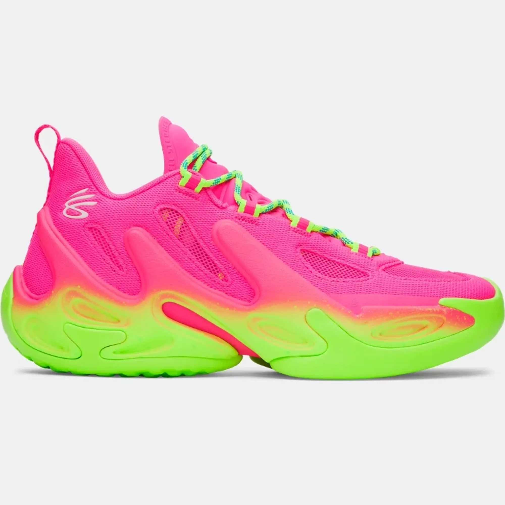 Curry 13 Unisex Basketball Shoes Pink Rave / Hyper Green / White 9.5