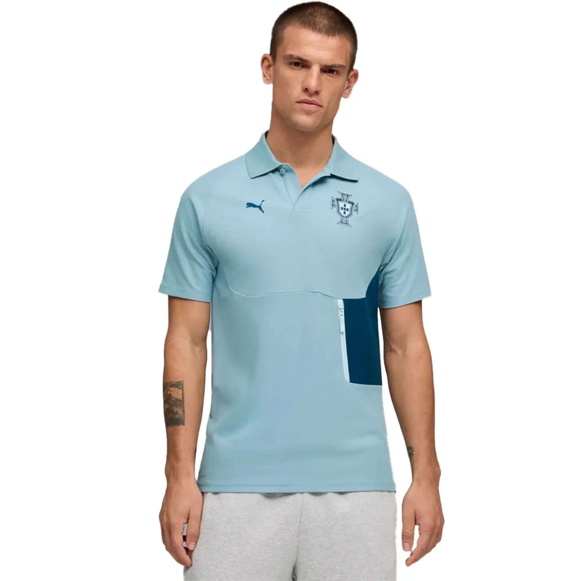 Puma Portugal 25/26 Tech Travel Short Sleeve Polo