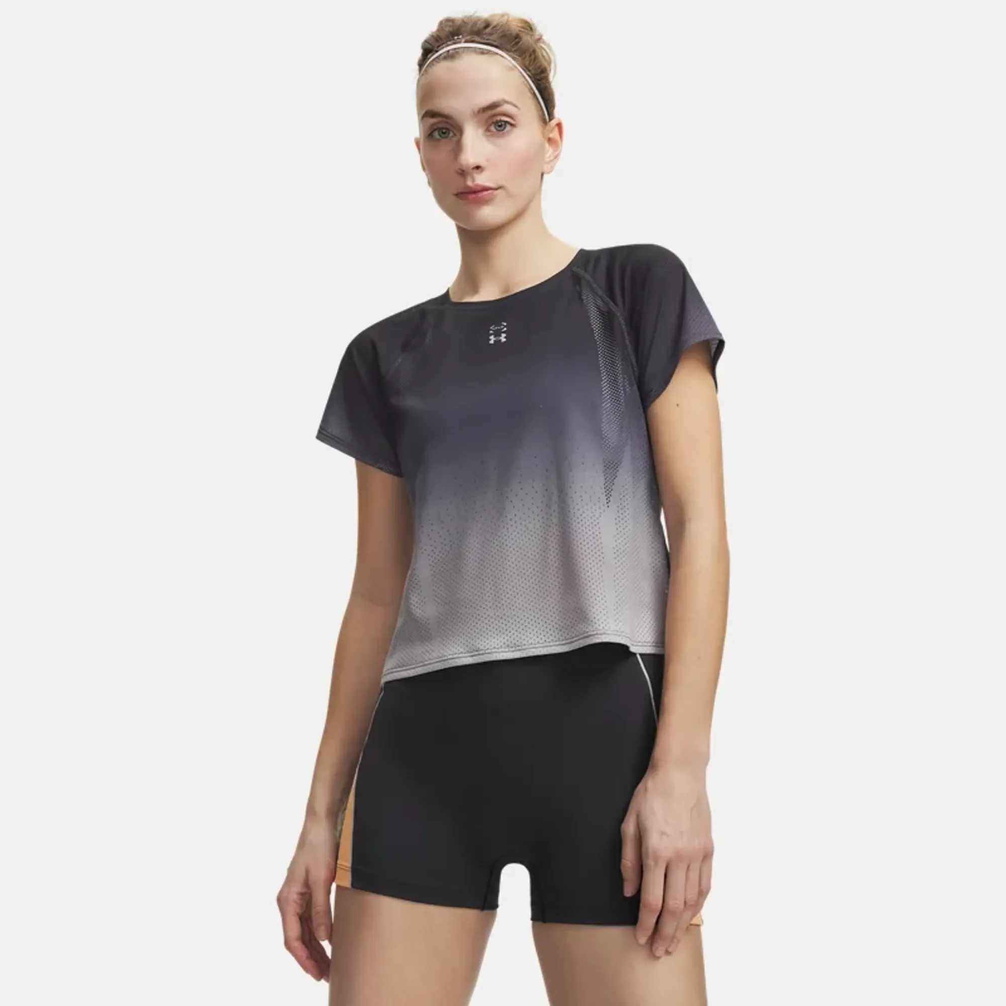 Under Armour  Halo Run Women's Short Sleeve Anthracite / Reflective L