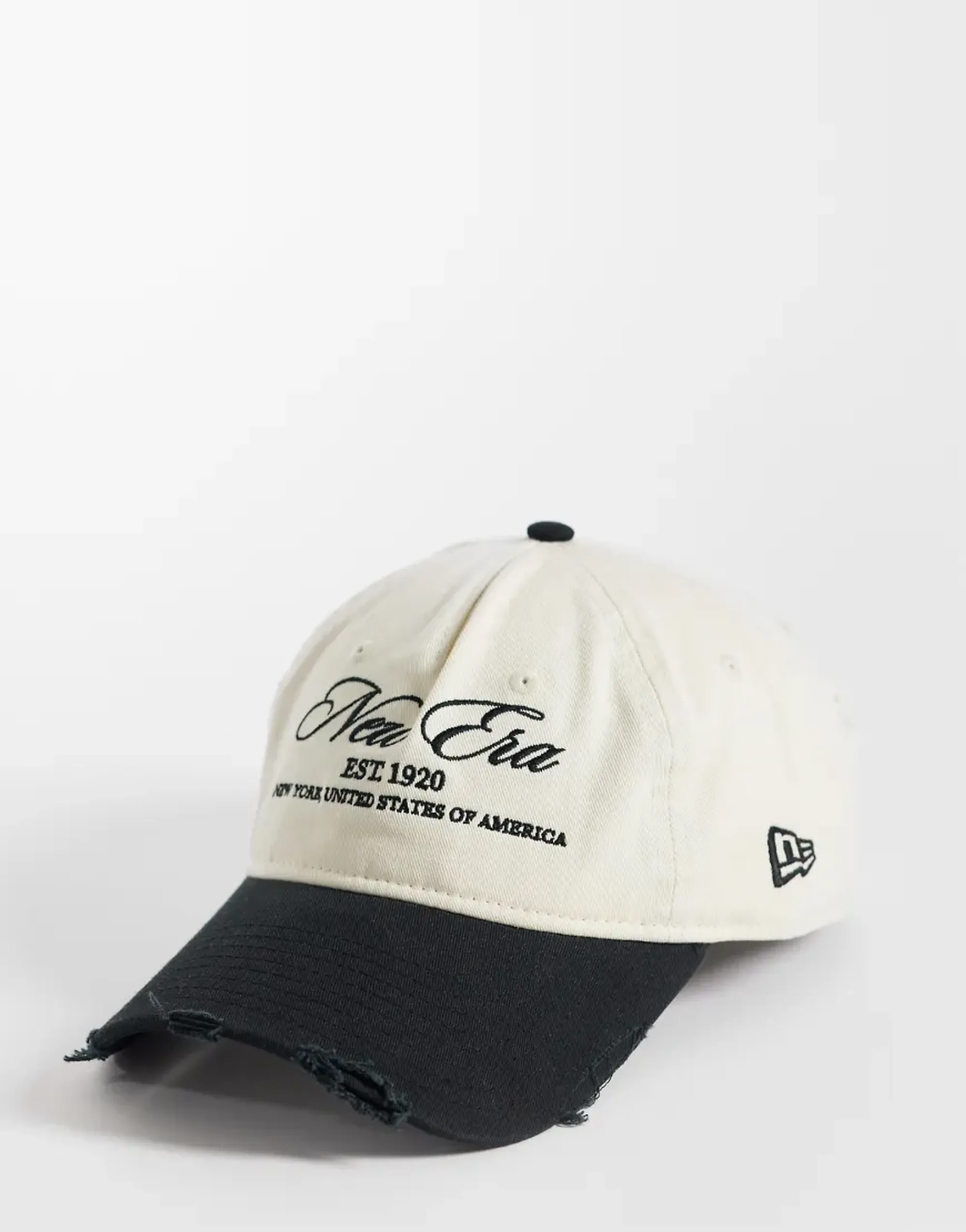 New Era Cap New Era 9Twenty Aframe Wash Distress Light Cream/ Black Universal