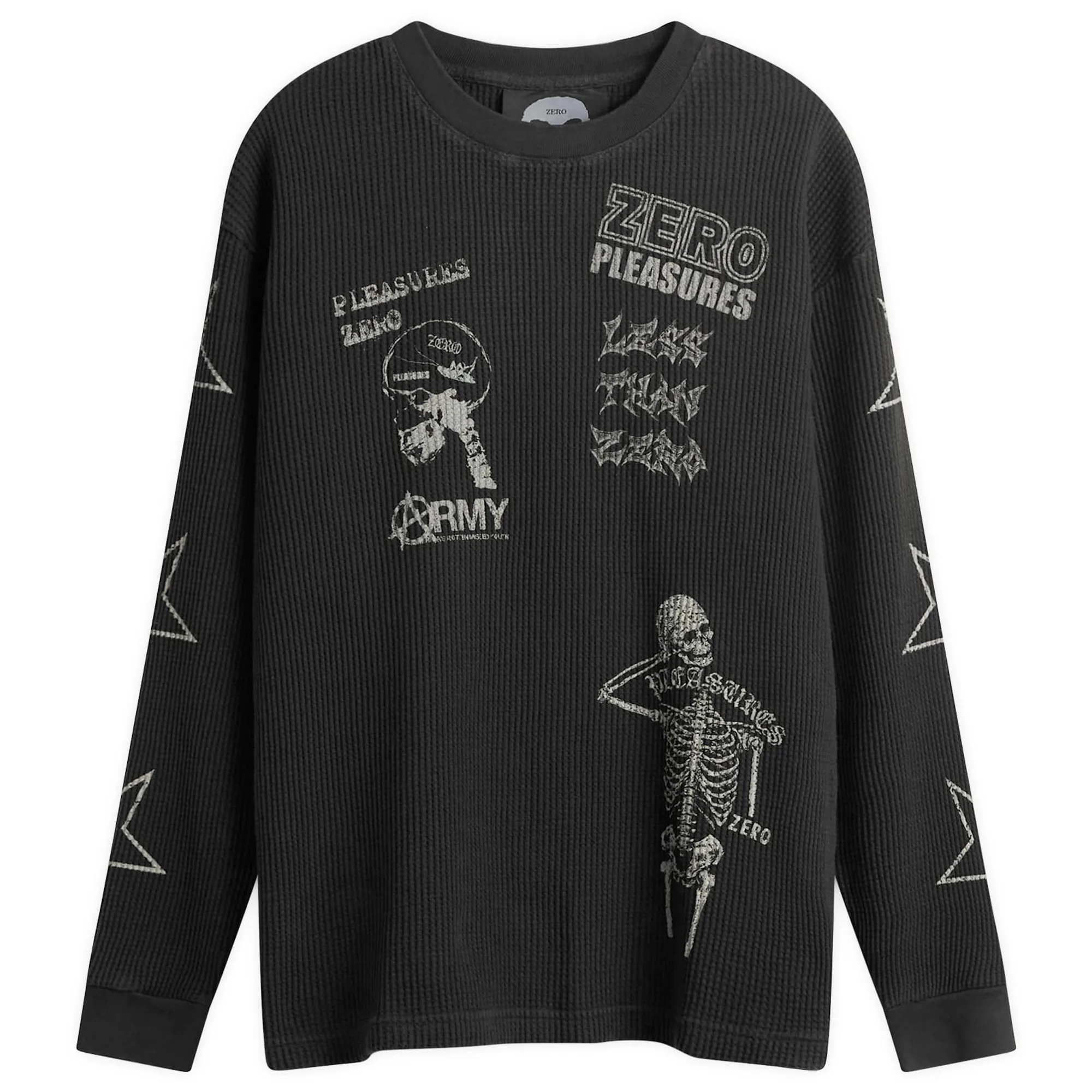 Pleasures Men's x Zero Misled Thermal Long Sleeve Black