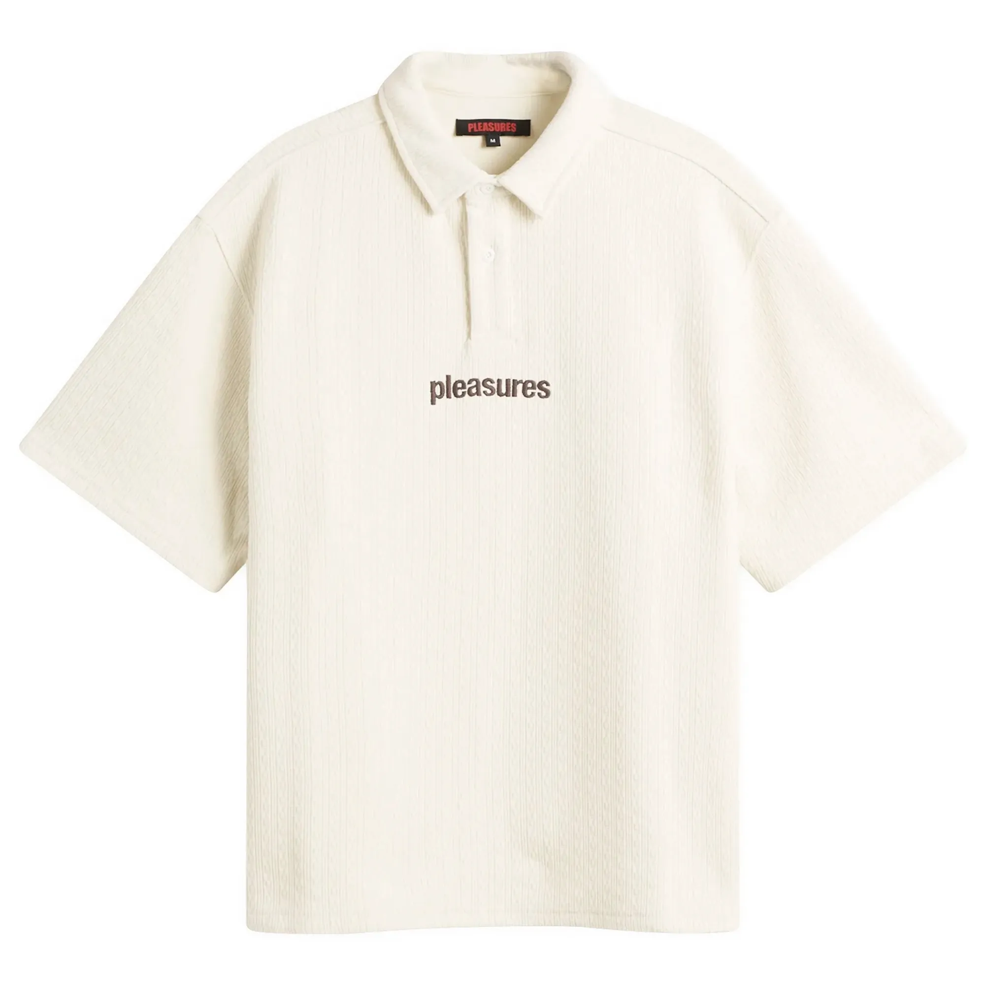 Pleasures Men's Cable Polo Ecru