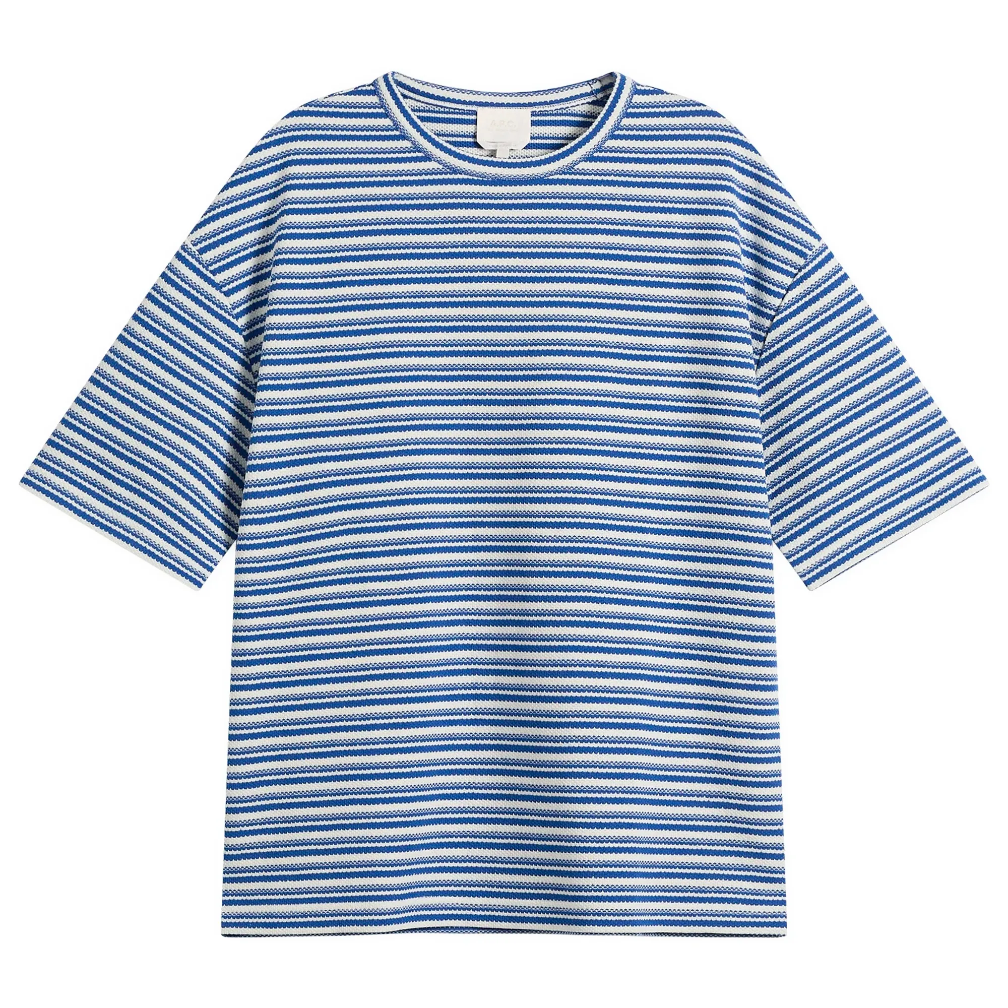 A.P.C. Men's Ray Jacquard Stripe T-Shirt Blue/White