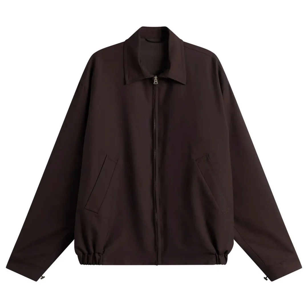 Kaptain Sunshine Men's Wool Poplin Zip Blouson Espresso