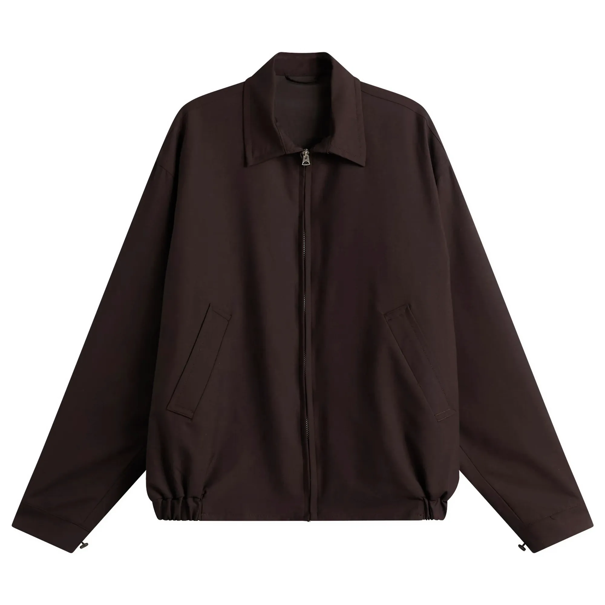 Kaptain Sunshine Men's Wool Poplin Zip Blouson Espresso