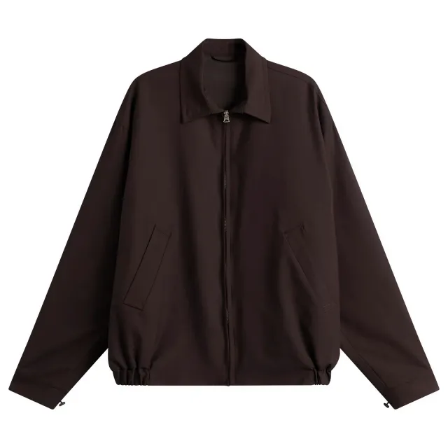 Kaptain Sunshine Men's Wool Poplin Zip Blouson Espresso