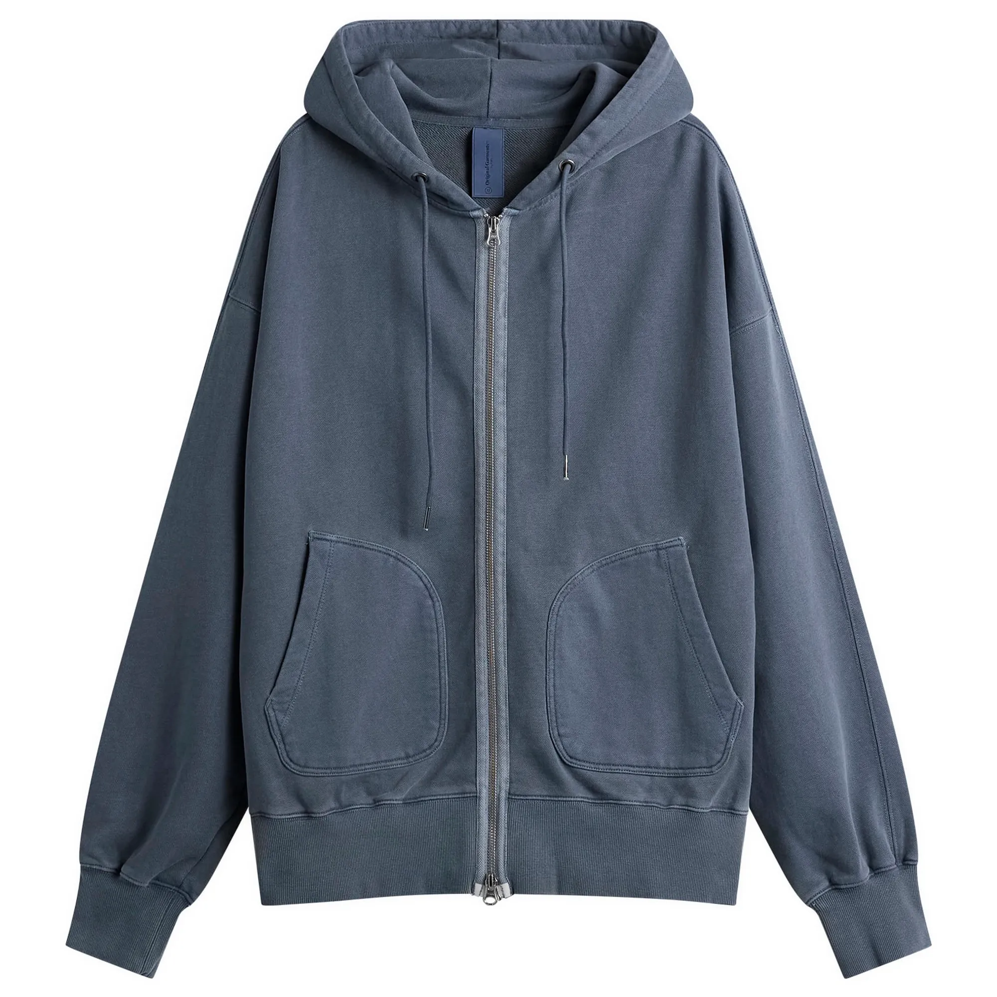 FrizmWORKS Men's OG Pigment Dyed Zip Hoodie Blue