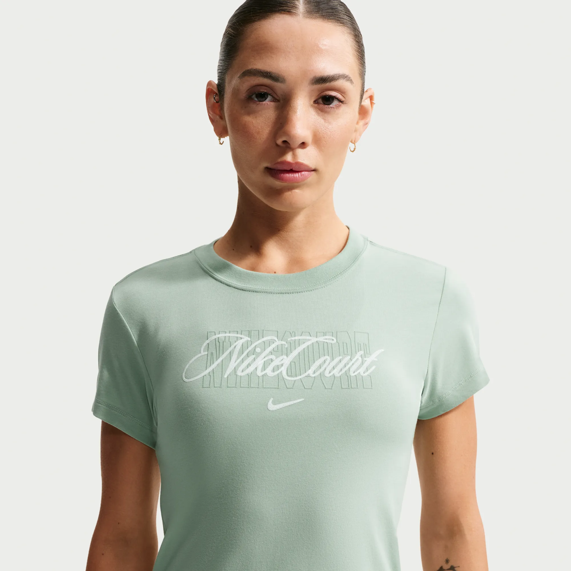 NikeCourt Heritage Women's Short-Sleeve Tennis T-Shirt - Steam