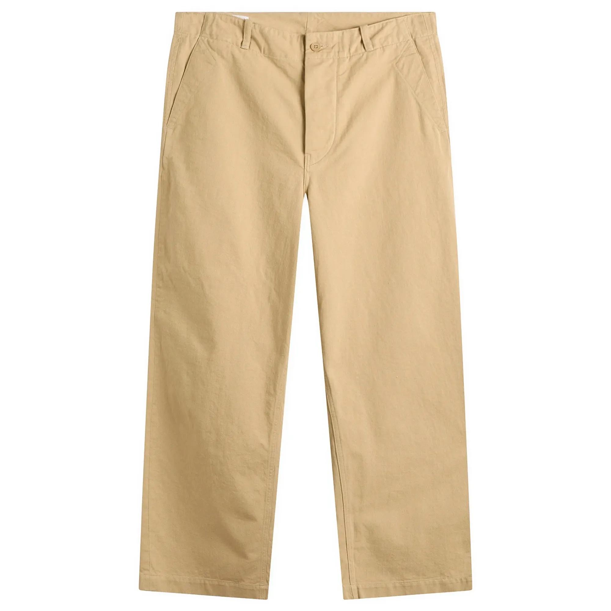 Kaptain Sunshine Men's Cotton Drill Wide Pants Khaki