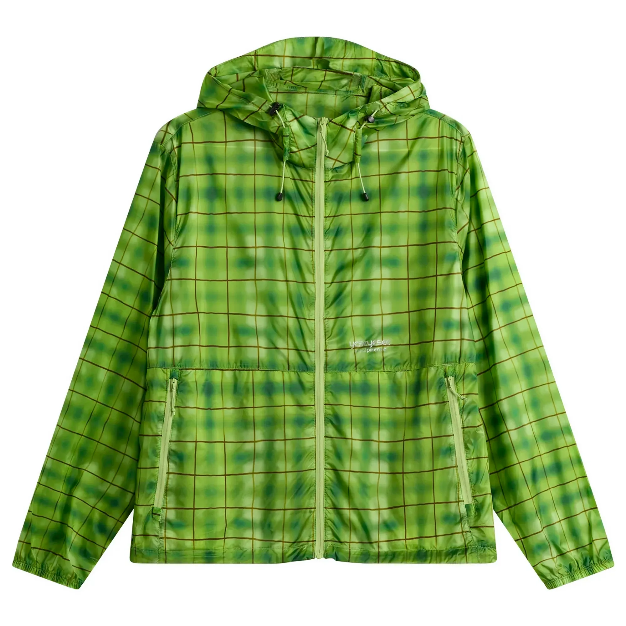 YESEYESEE Women's Breeze Windbreaker Green Check