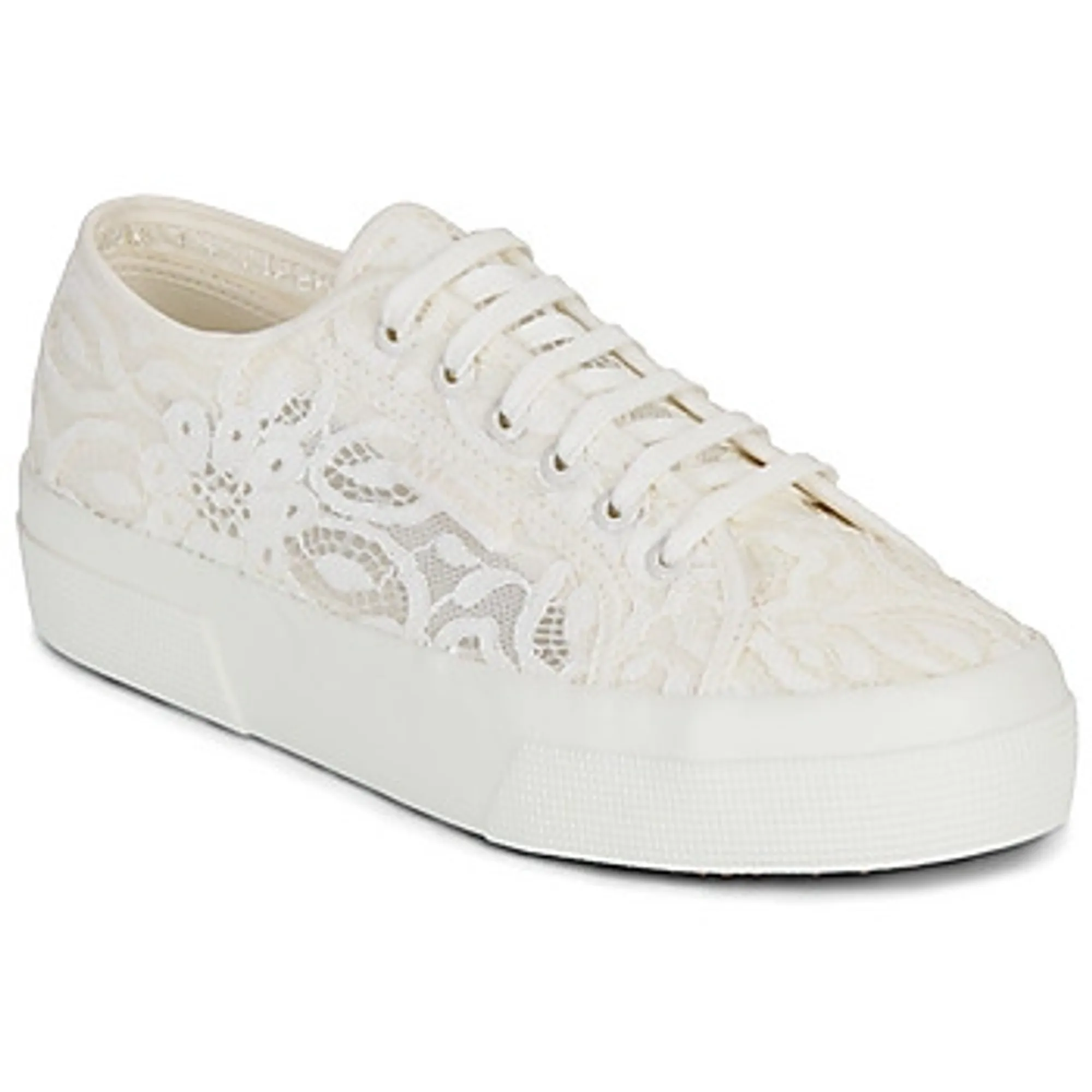 Superga  2740 PLATFORM PIZZO MACRAME  women's Shoes (Trainers) in White