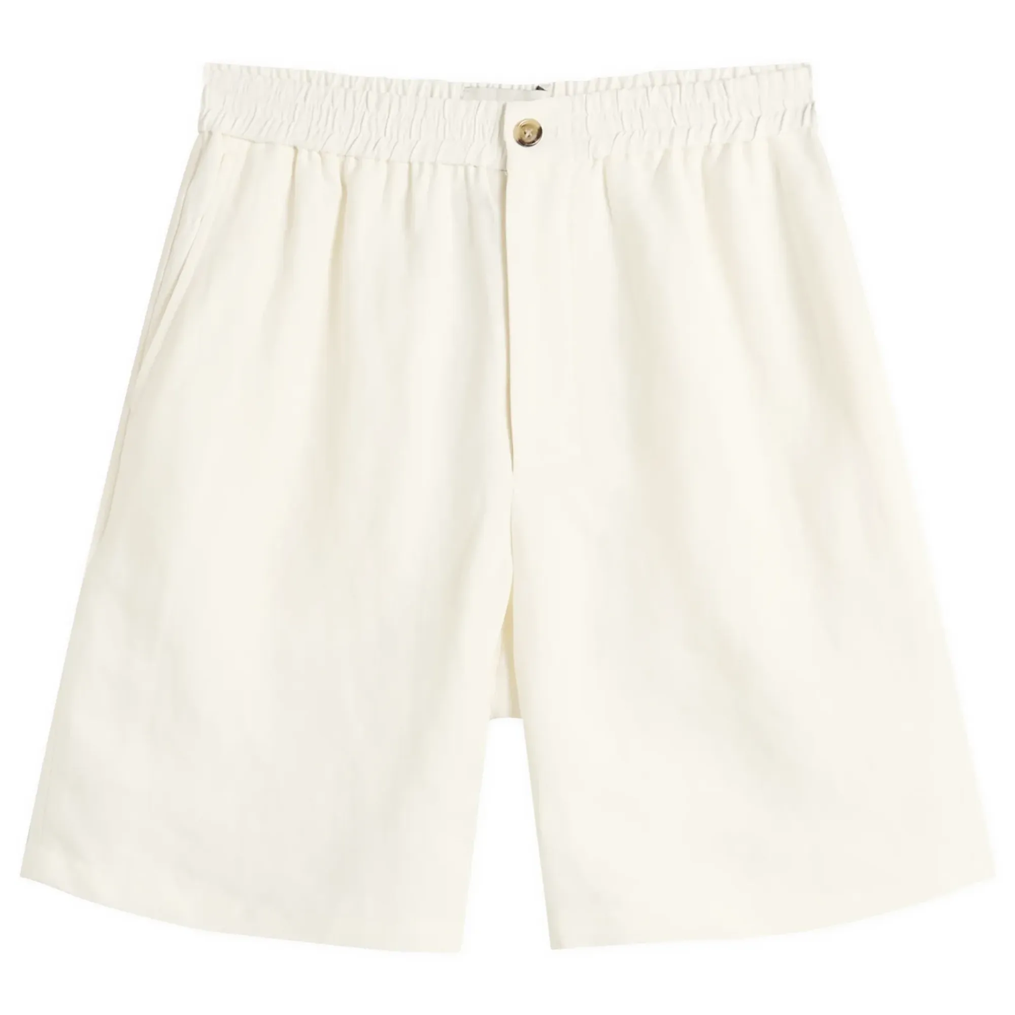 AMI Paris Men's Elasticated Waist Shorts Blanc Creme