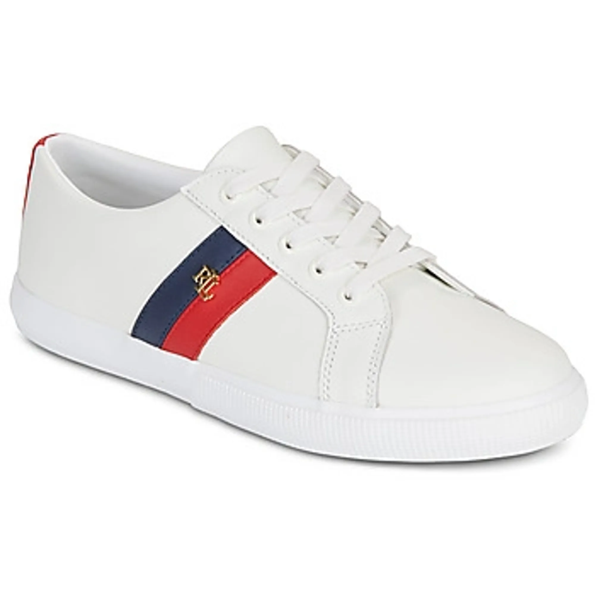 Lauren Ralph Lauren  JANSON II-SNEAKERS-LOW TOP LACE  women's Shoes (Trainers) in White