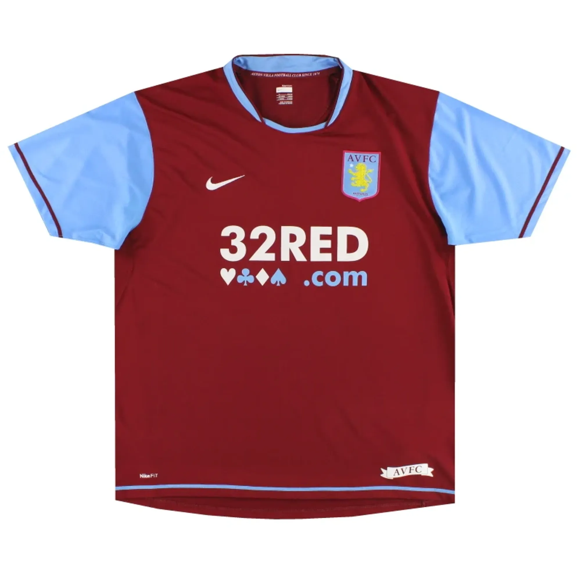 2007-08 Aston Villa Nike Home Shirt XL - Aston Villa / Excellent 
